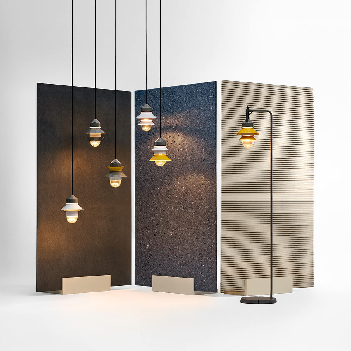 Marset Santorini Leuchtenkollektion, verschiedene Ausführungen