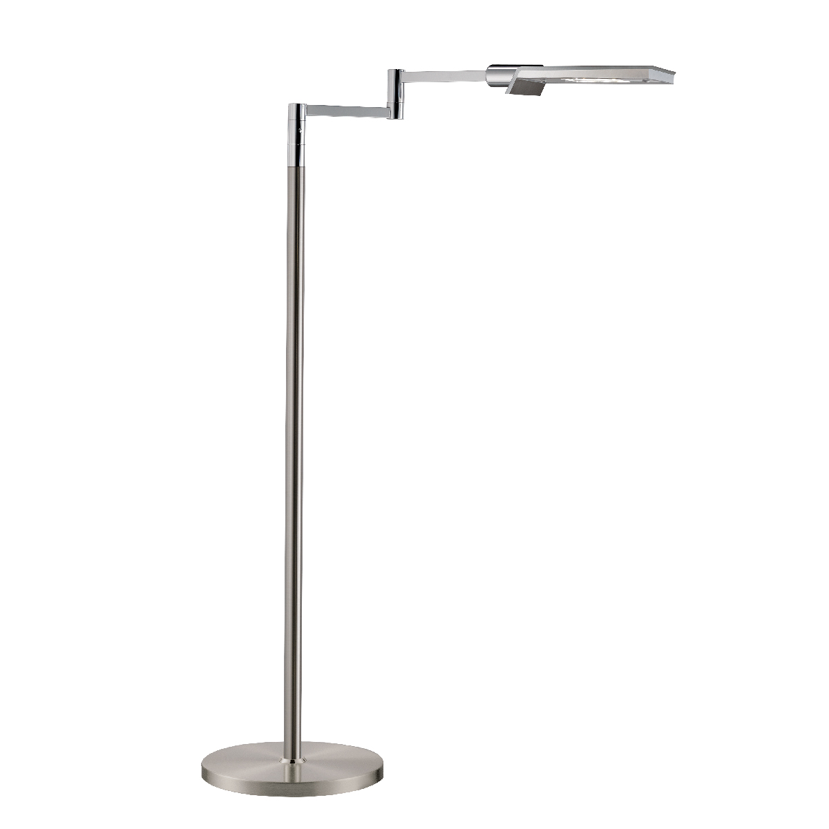 B+M Leuchten Tizian LED Leseleuchte, Nickel matt / Chrom