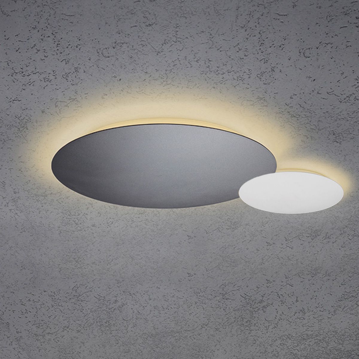 Escale Blade LED Wand- / Deckenleuchte, 2-flg., Ø 44 cm, anthrazit / weiß matt