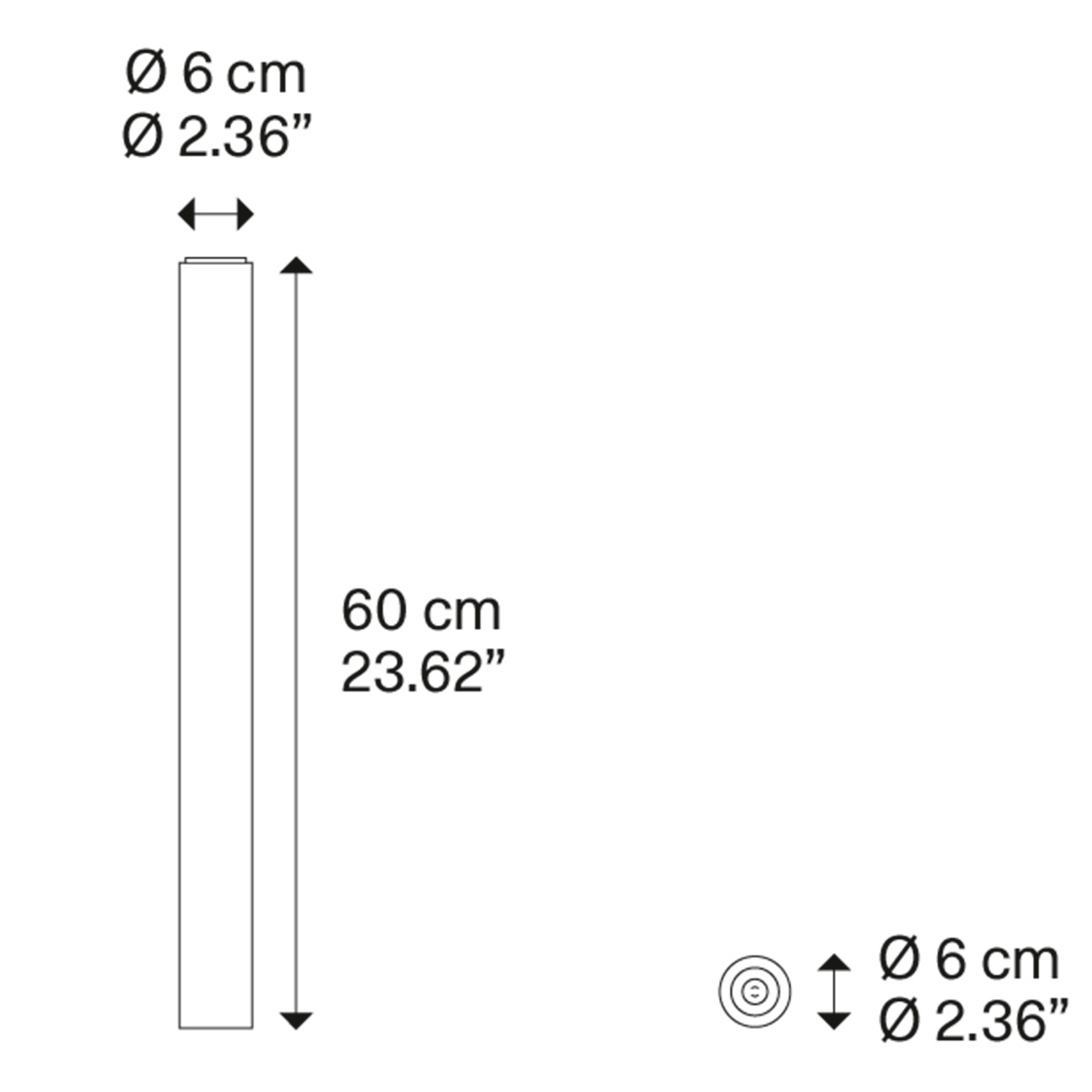 Lodes A-Tube Deckenleuchte, Höhe: 60 cm, Abmessungen