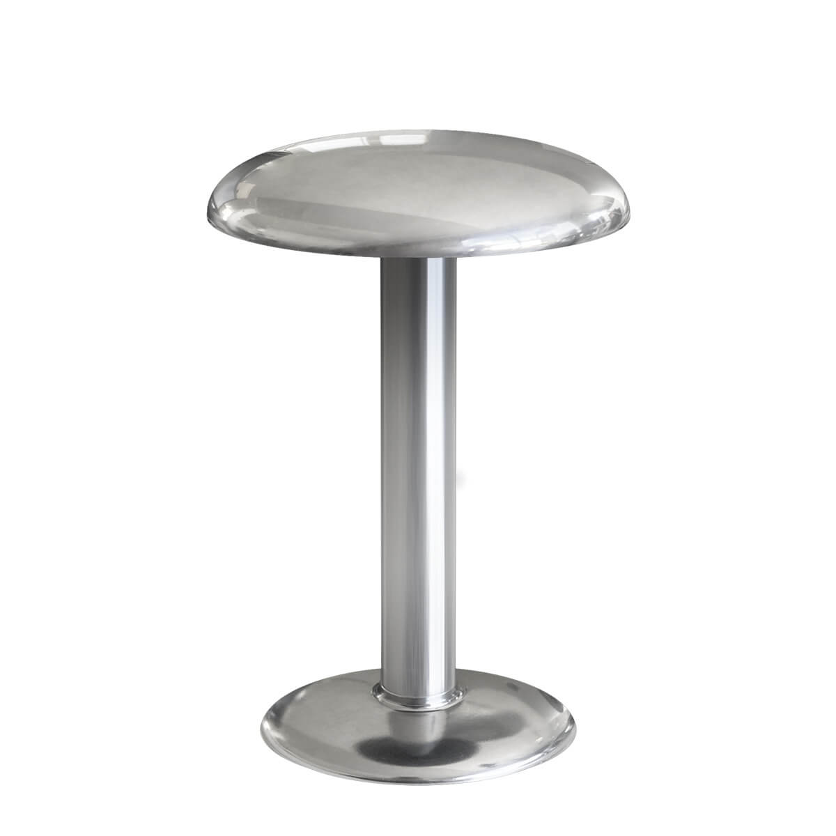 Flos Gustave Residential LED Akkuleuchte, 2700 K, Silber poliert