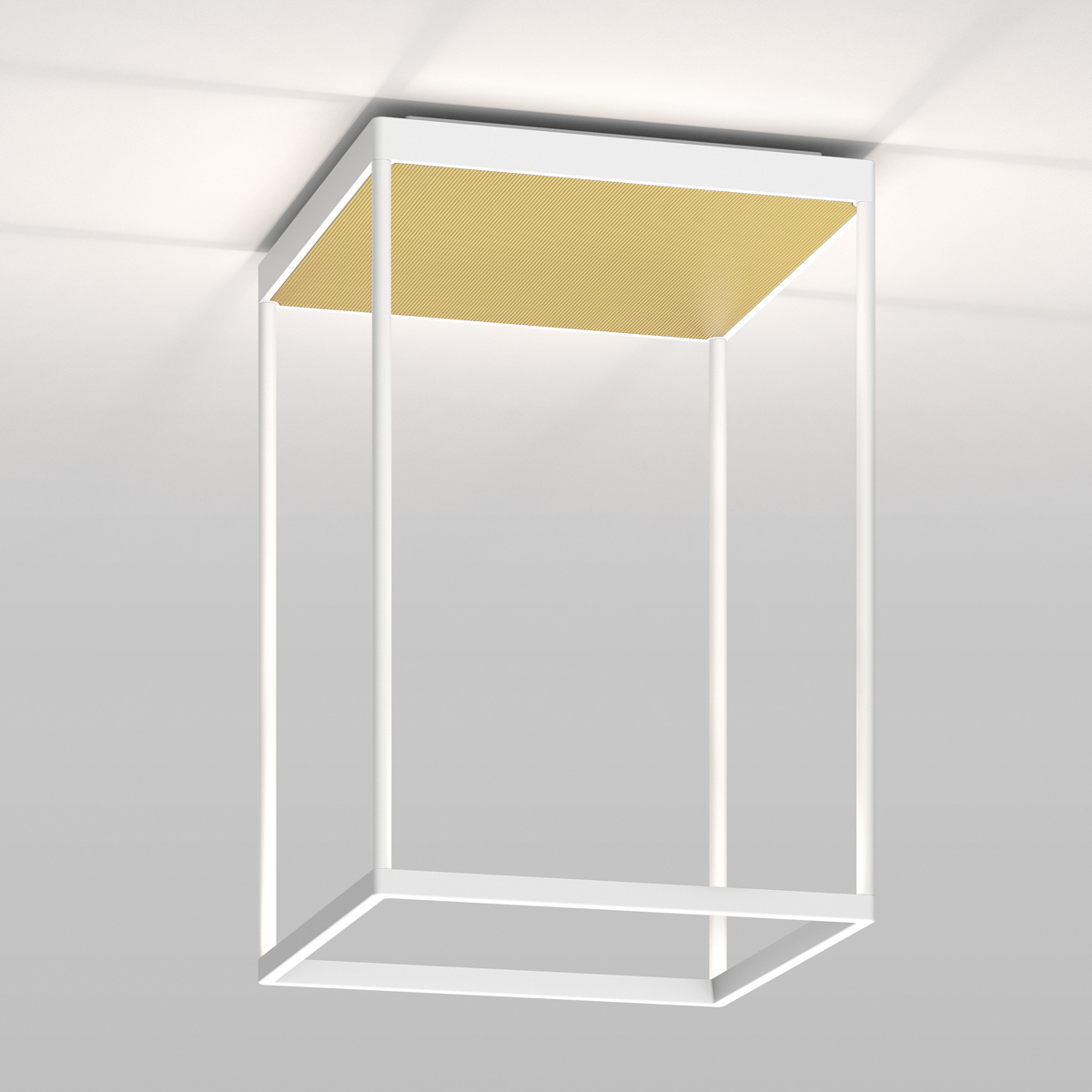 Serien.lighting Reflex² Ceiling M 450 LED Deckenleuchte, weiß, Reflektor: Struktur Gold (©serien.lighting) Reflex² Ceiling M 450 Tunable White LED Deckenleuchte, weiß