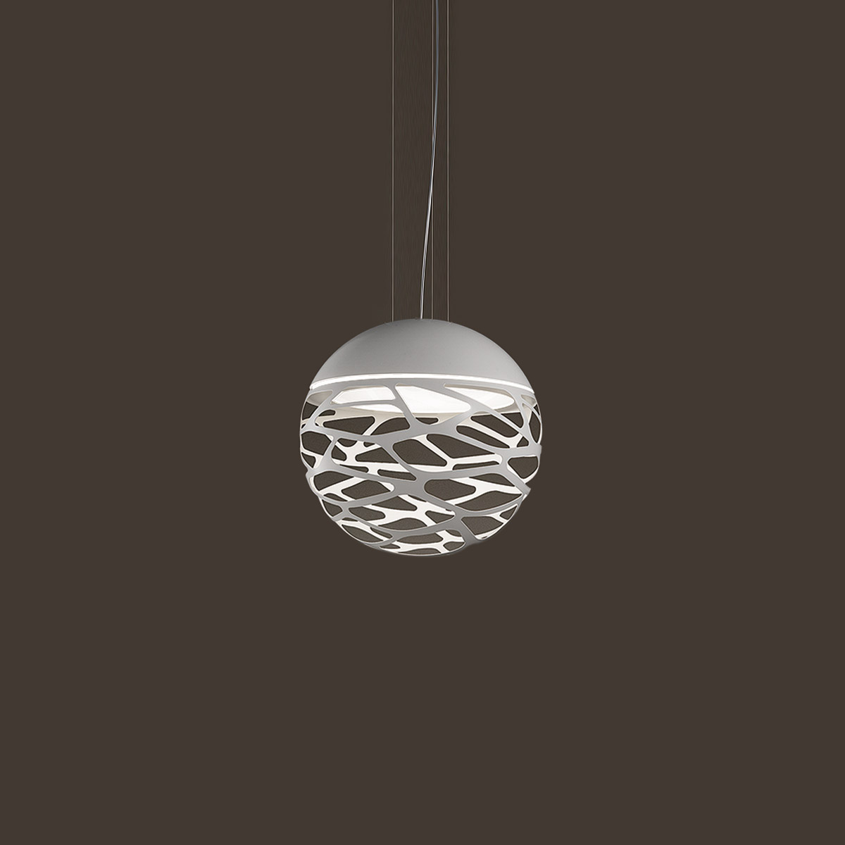 Lodes Italia Design Kelly Small Sphere 50 Pendelleuchte, weiß matt