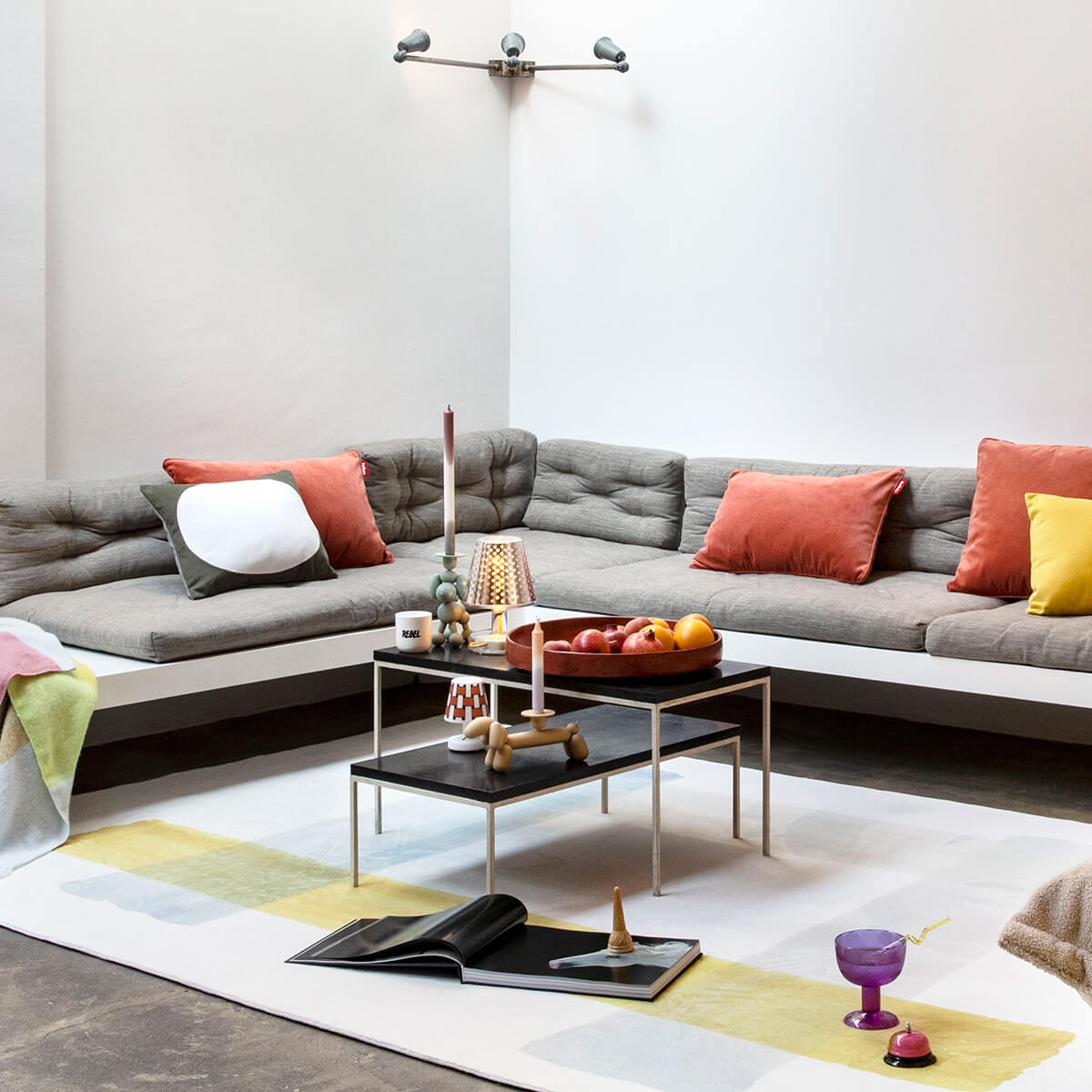 Fatboy Edison the Mini LED Akkuleuchte, 3er-Set, mit Mini Cappies Basket Weave Gold Honey