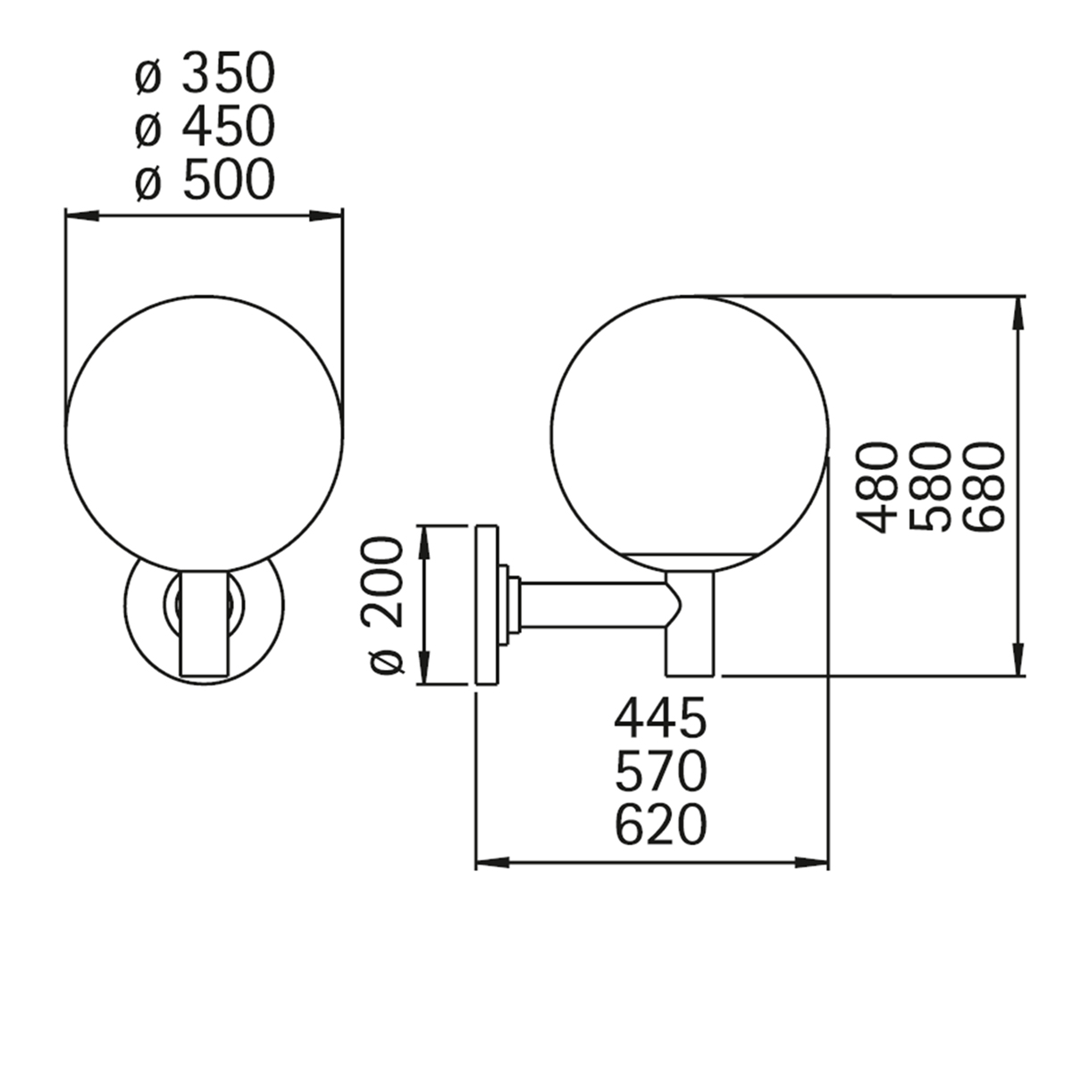 Albert Leuchten 080 Außenwandleuchte, alle Ausführungen