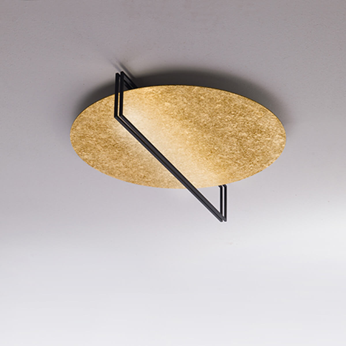 Icone Essenza 47 LED Deckenleuchte, Gold pulverbeschichtet / schwarz