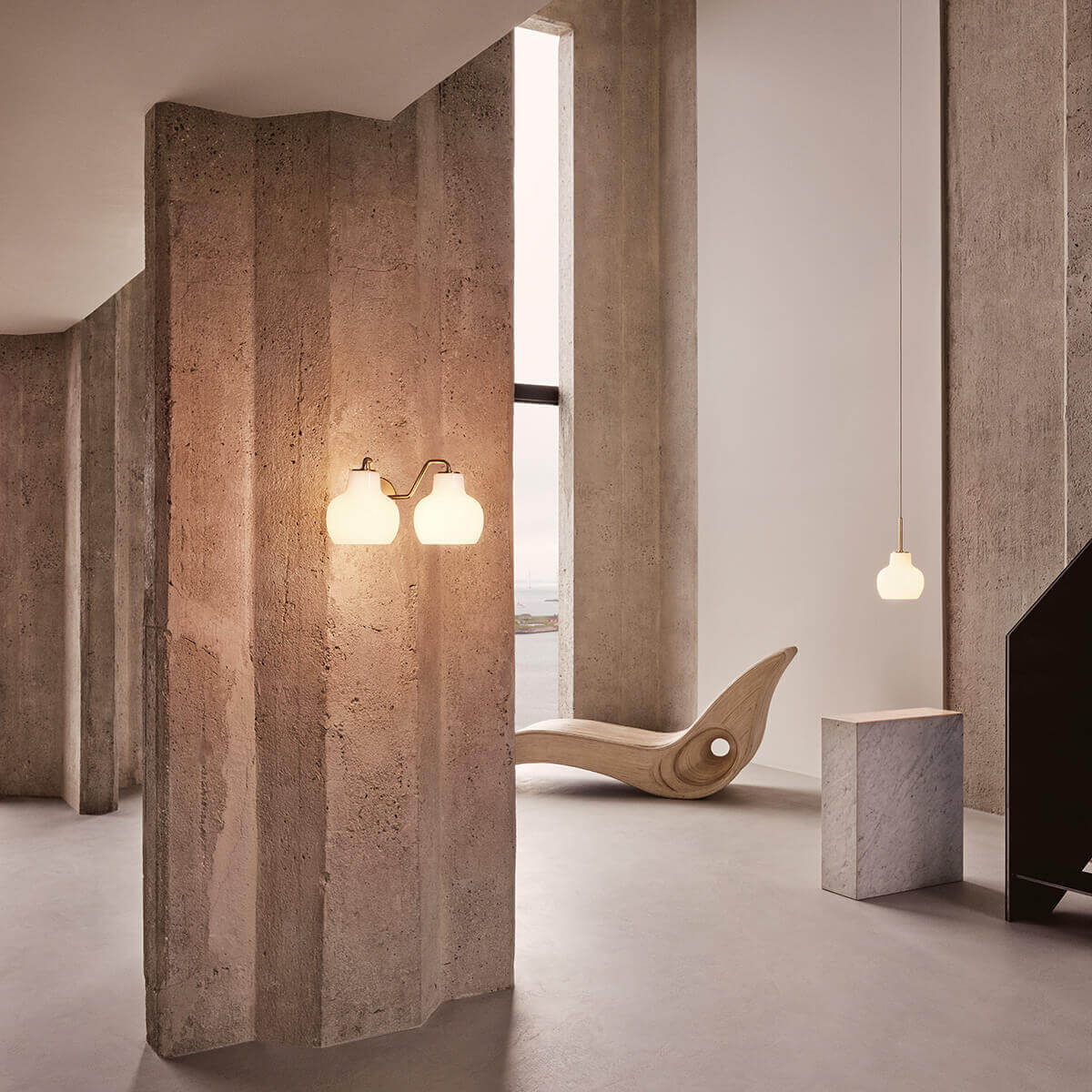 Louis Poulsen VL Ring Crown 1 Pendelleuchte, Messing / Opalglas