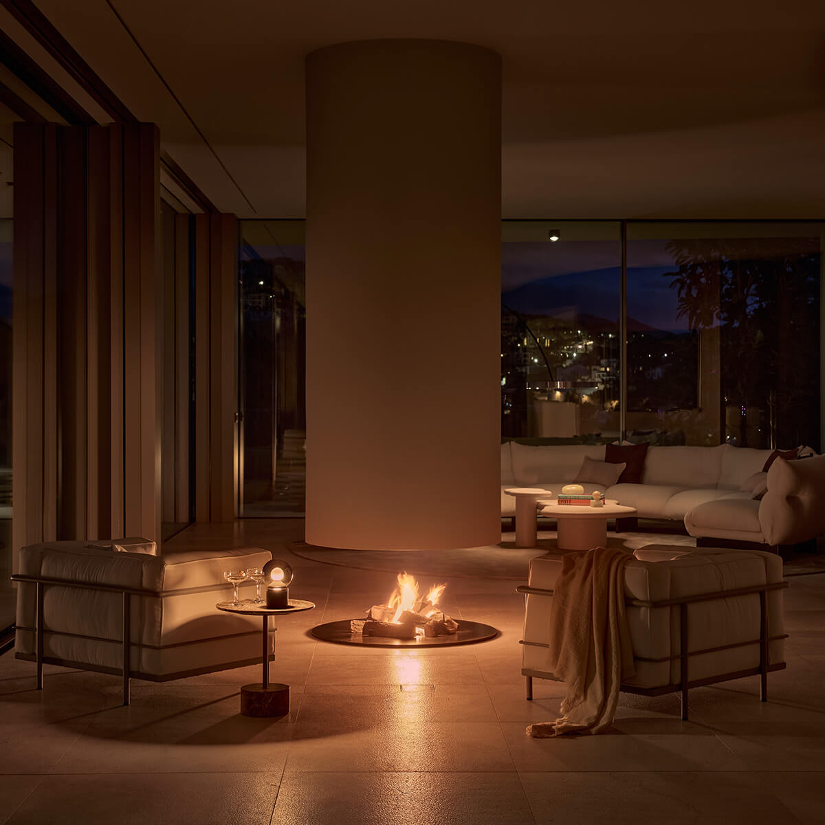 Occhio Luna pura LED Akkuleuchte, dark chrome