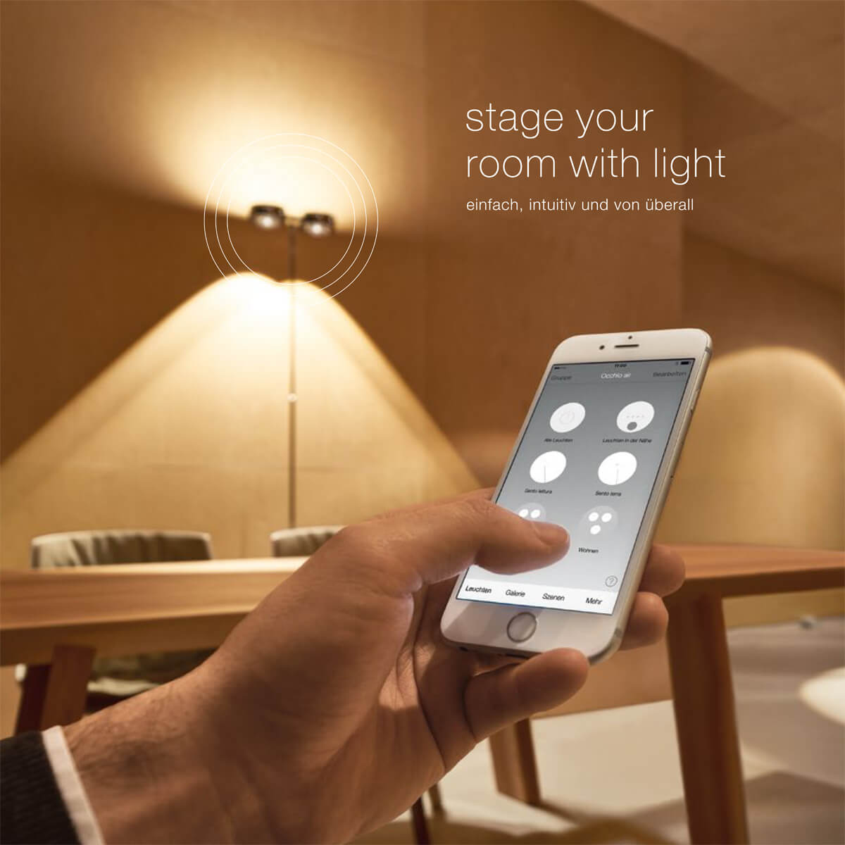 Komfortable Lichtsteuerung via kostenloser Occhio air App