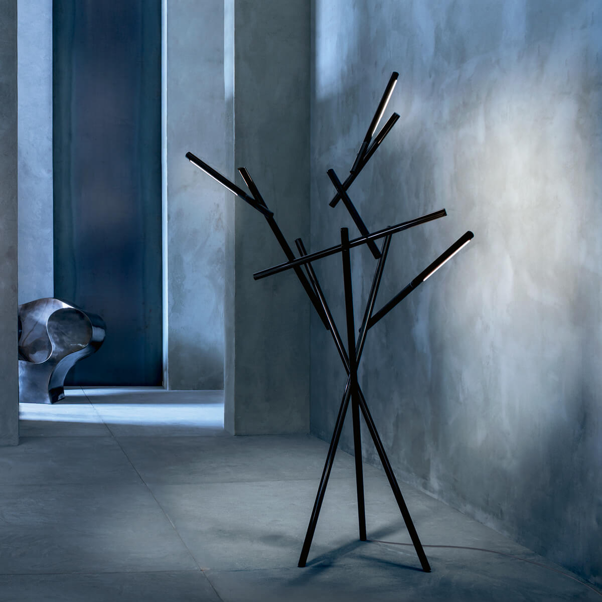 Foscarini Tuareg LED Terra, cromo nero (schwarz verchromt)