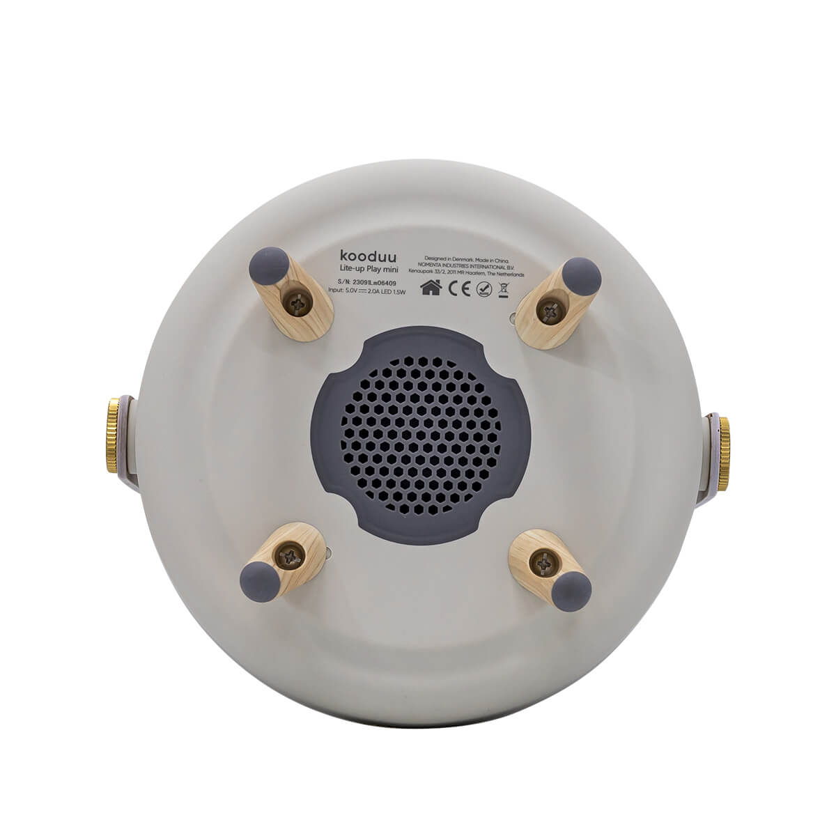Kooduu Lite-up Play Mini 2.0 Sound by JBL LED Akkuleuchte & Bluetooth Lautsprecher, Sand, Boden