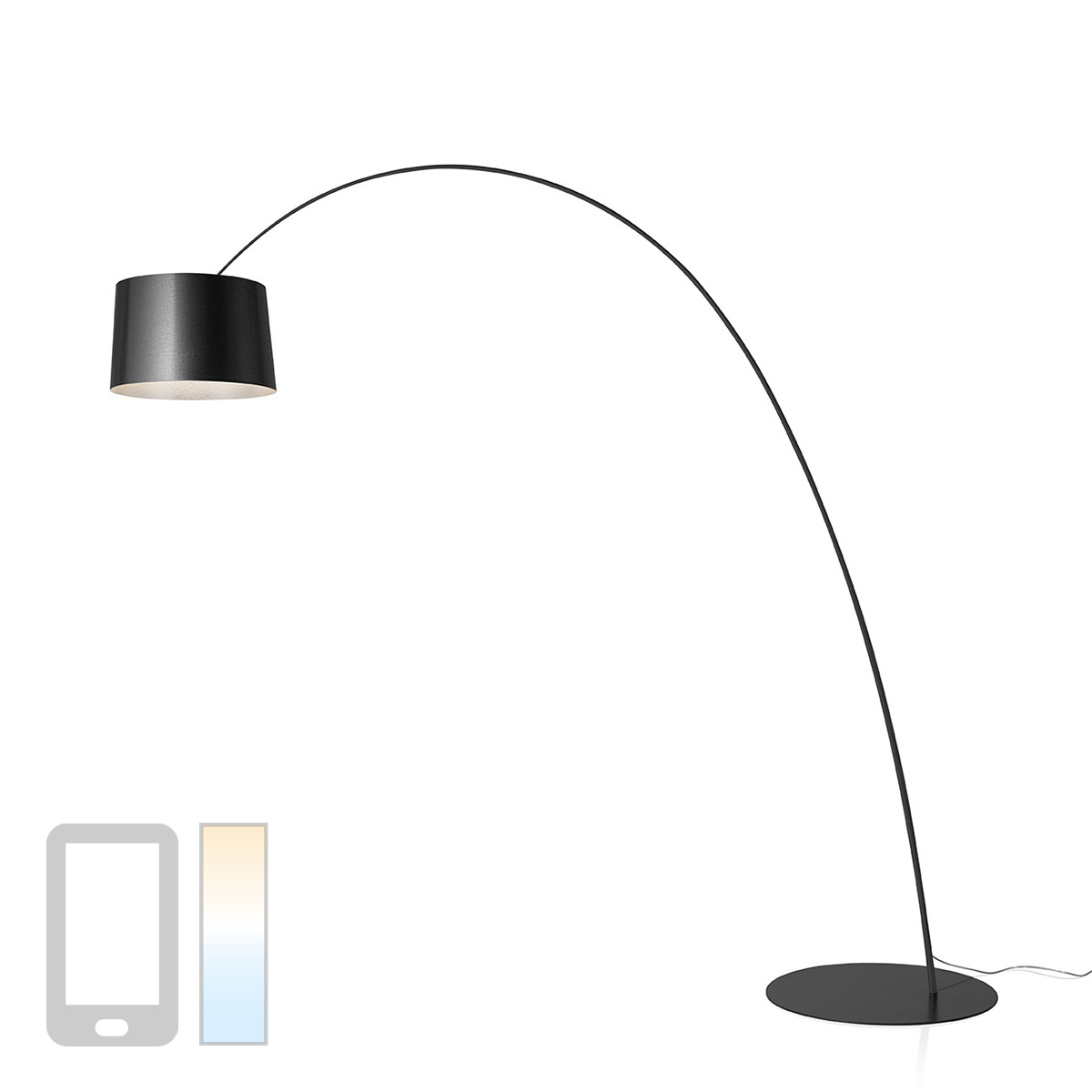 Foscarini Twiggy Elle MyLight Tunable White LED Terra, grafite (grafitgrau)