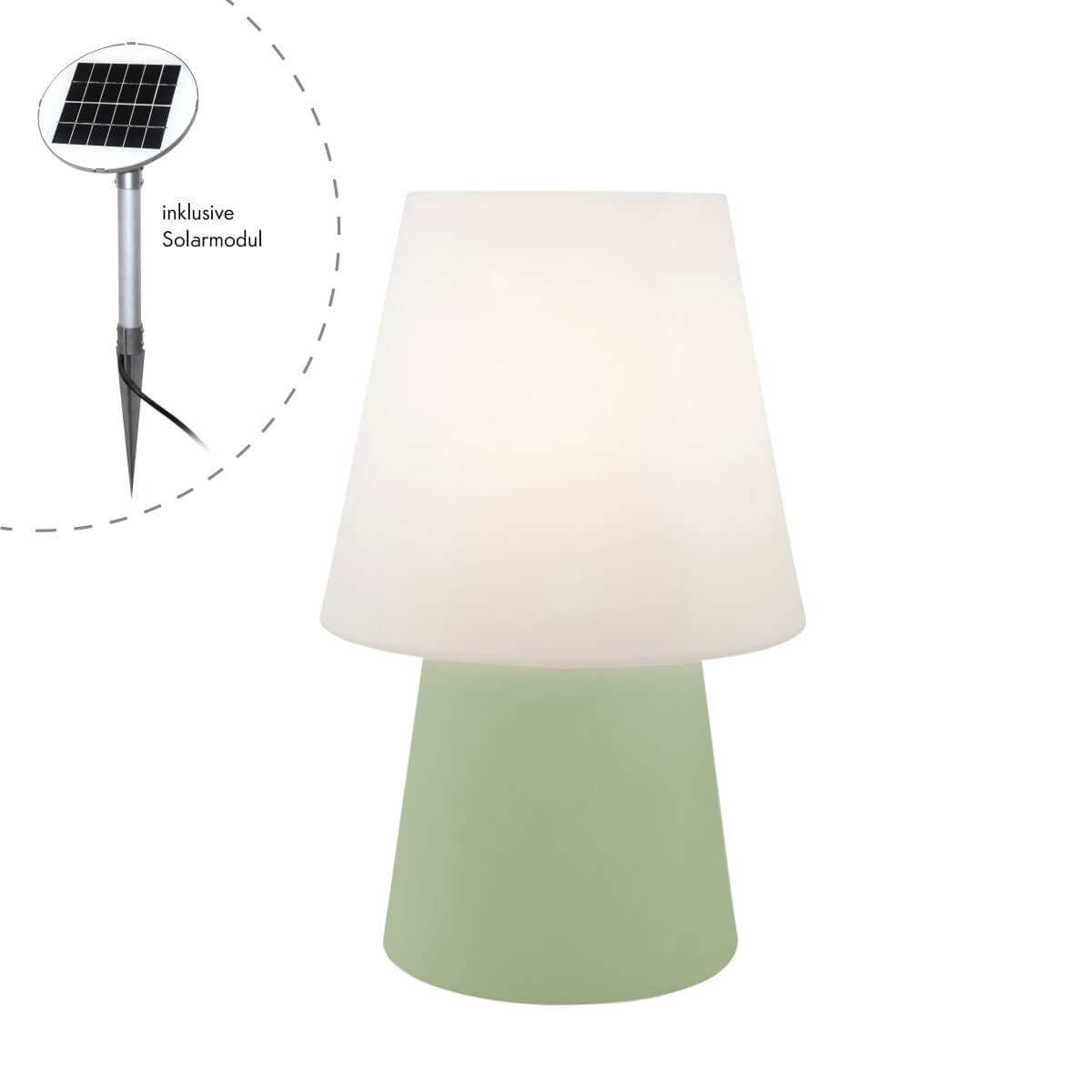 8 seasons design No. 1 LED Solar-Tischleuchte, mint