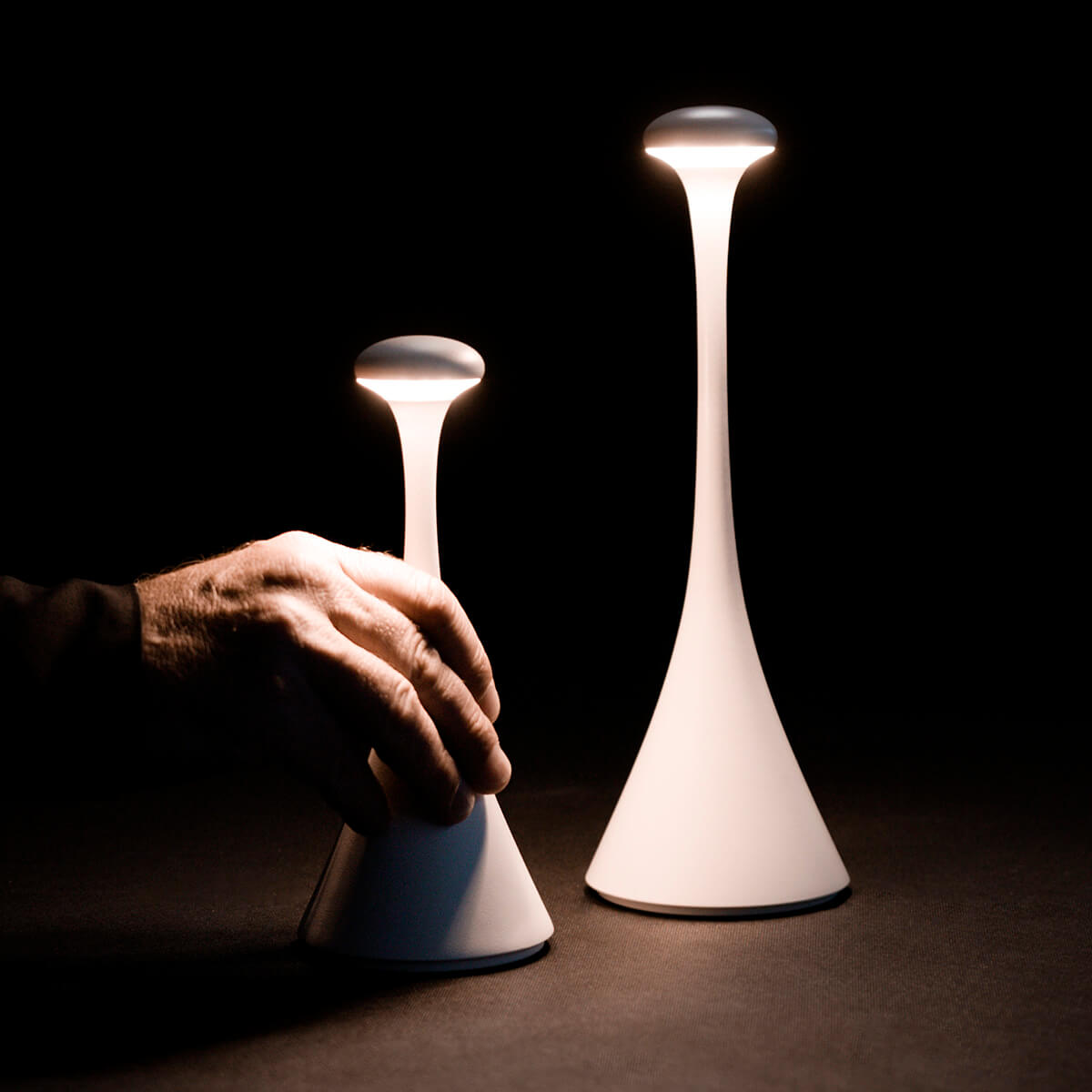 Sigor Nudrop mini LED Akkuleuchte und Nudrop LED Akkuleuchte, schneeweiß