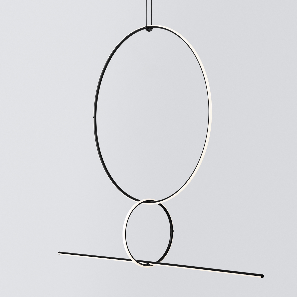 Flos Arrangements LED Pendelleuchte, Round L + Round S + Line