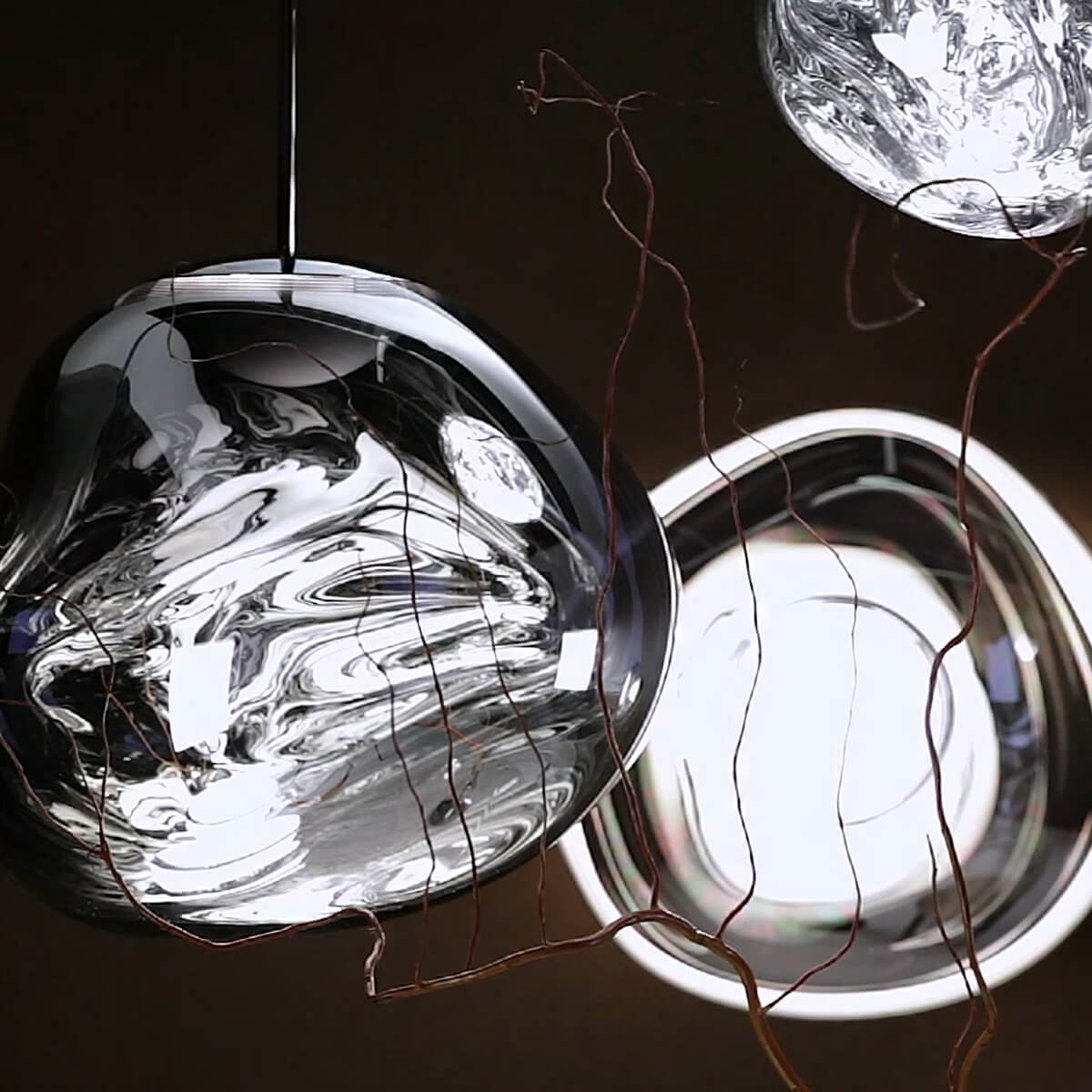Tom Dixon Melt LED Pendelleuchte, Silber