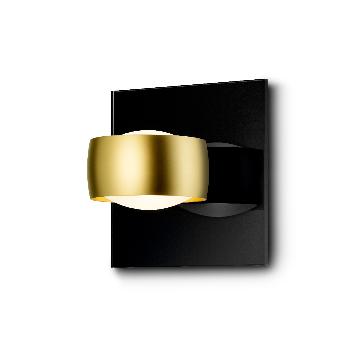 Oligo Grace Unlimited LED Wandleuchte, schwarz, Tunable White, Kopf: Gold matt