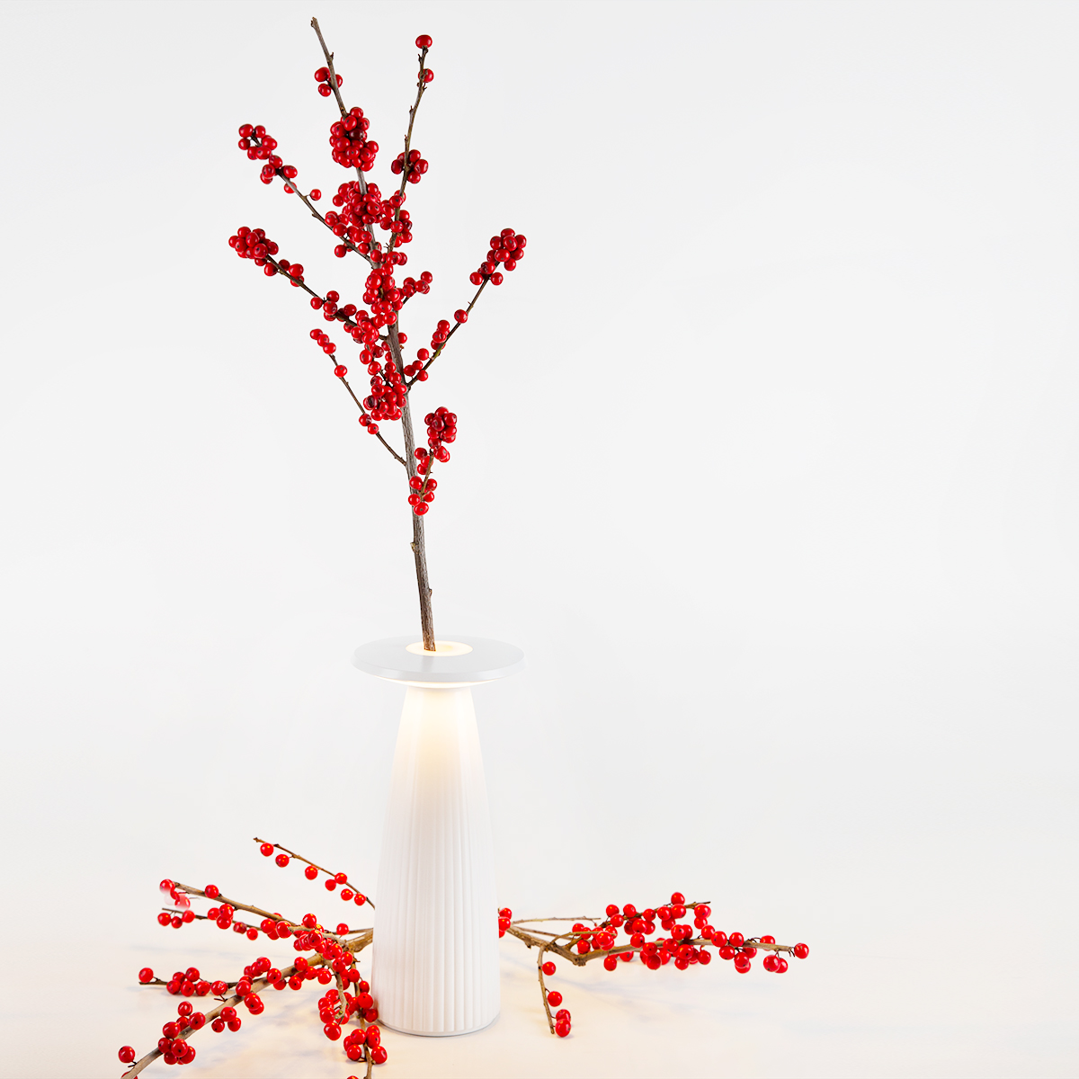 Sigor Nuflair LED Akkuleuchte & Vase, schneeweiß (©Leuchtenland.com)