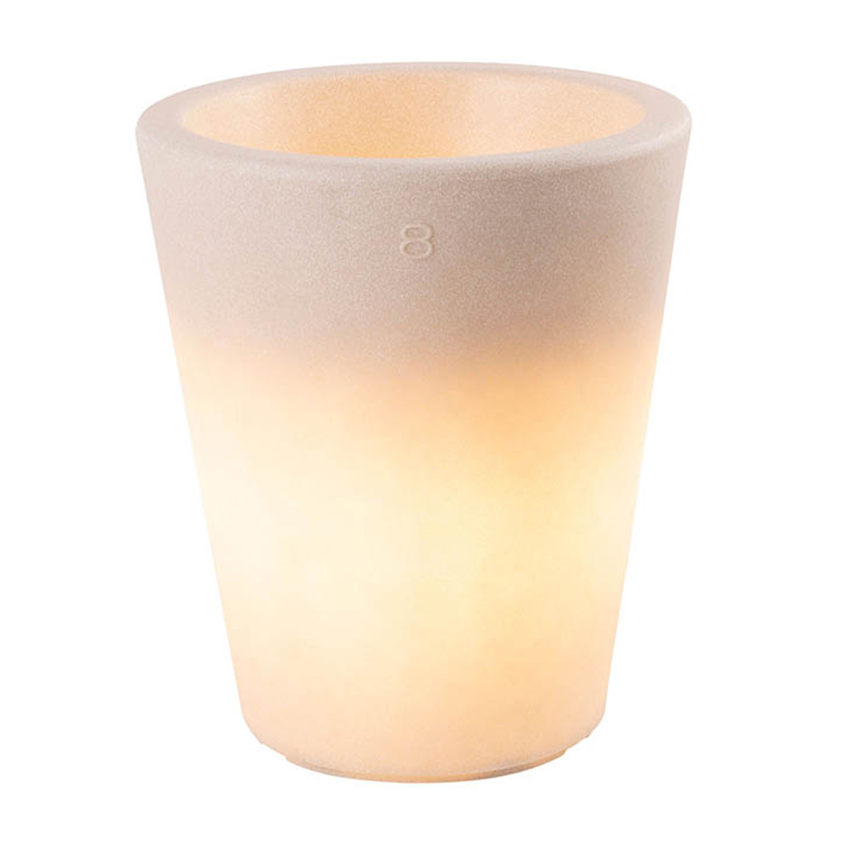 8 seasons design Shining Classic Pot S Pflanztopf / Dekoleuchte, sand