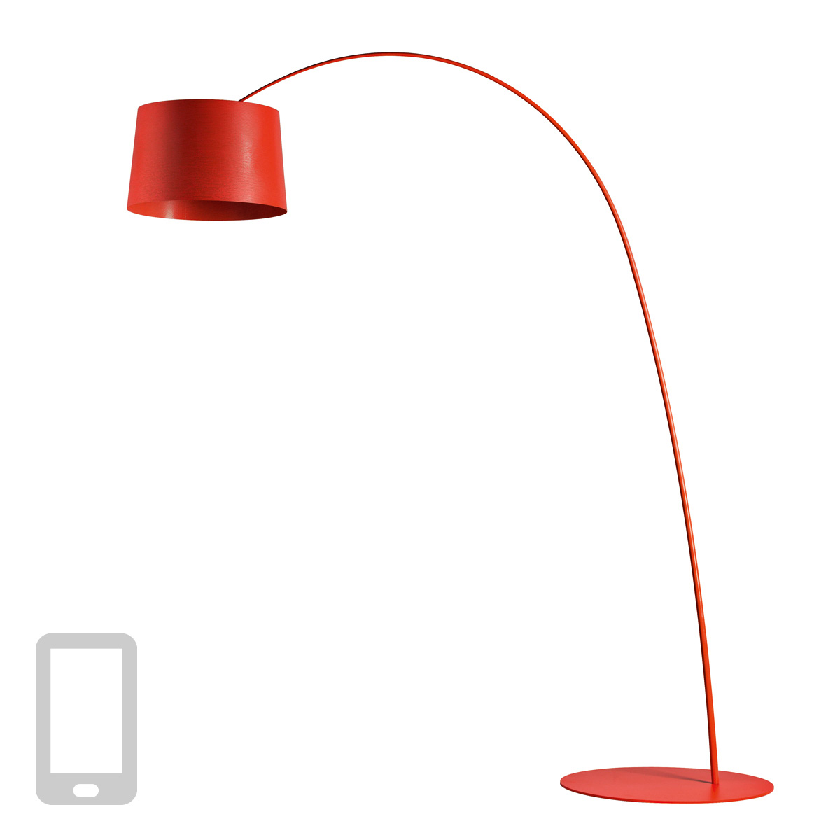 Foscarini Twiggy MyLight LED Terra, cremisi (karmesinrot)