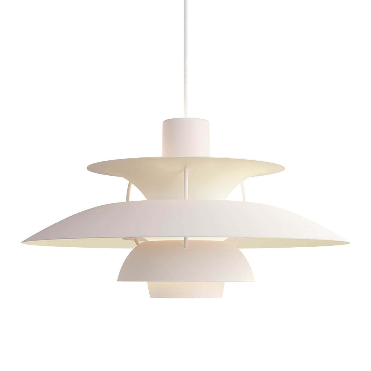 Louis Poulsen PH 5 Ø500 Monochrome Pendelleuchte Pale blush