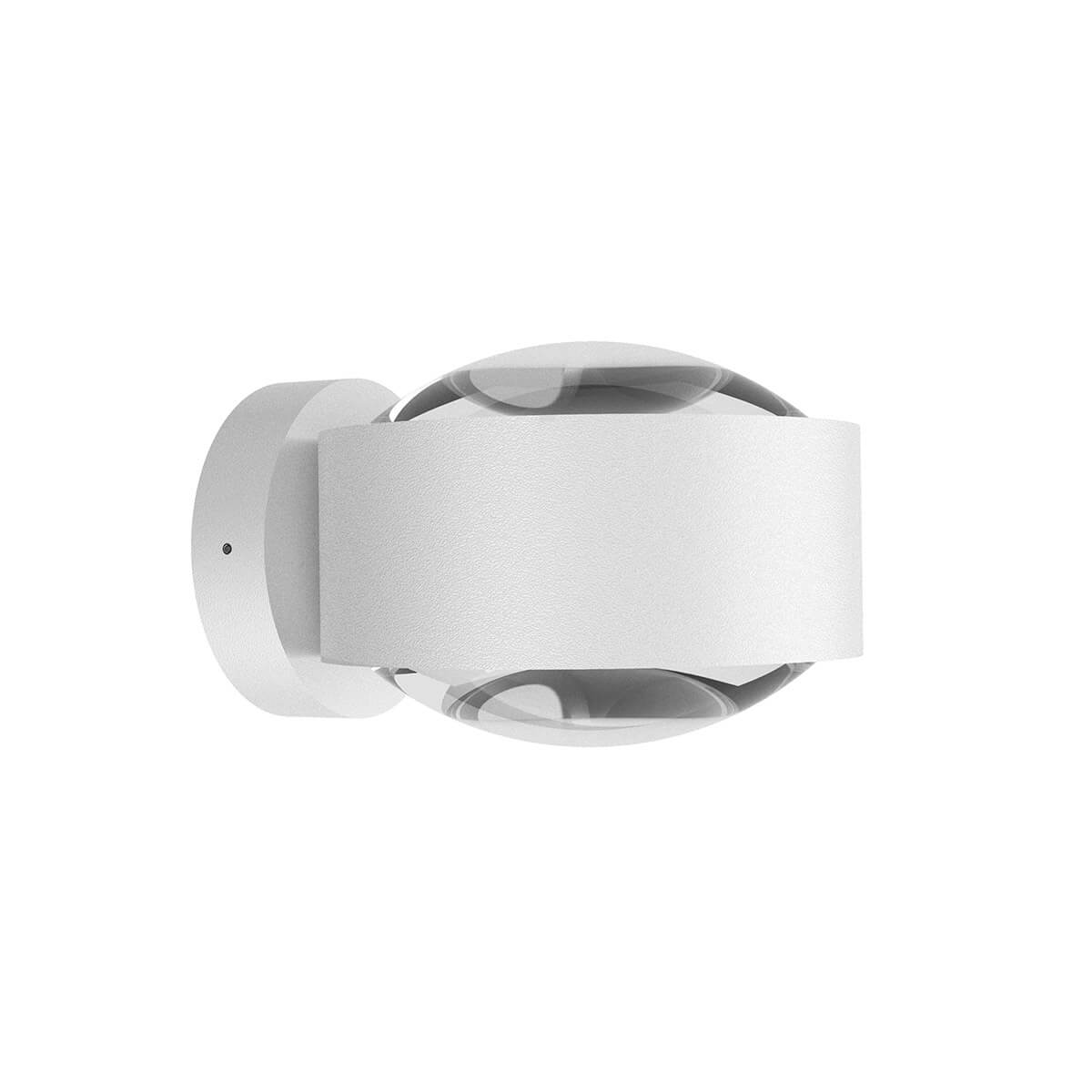 Top Light Puk Maxx Wall Outdoor LED Wandleuchte, Gehäuse, weiß matt feinstrukturiert, mit Linse klar / Linse klar (nicht inbegriffen)