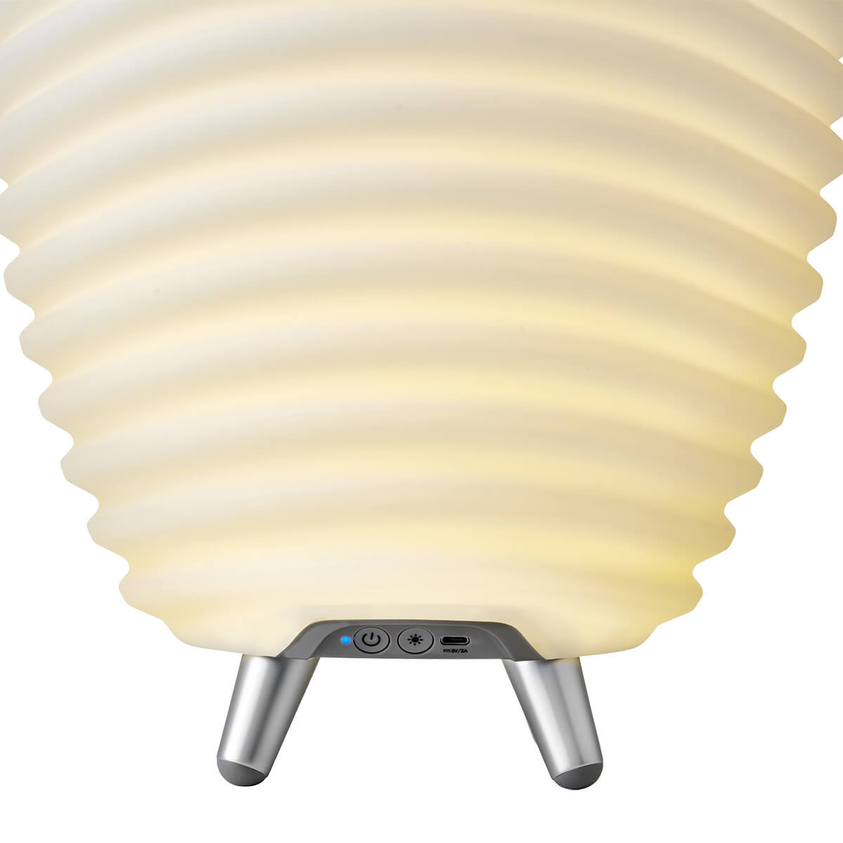 Kooduu Synergy 2.0 LED Akkuleuchte, Bluetooth Lautsprecher & Weinkühler, 50 (medium, Höhe: 56 cm), Bedienfeld und USB-C-Anschluss