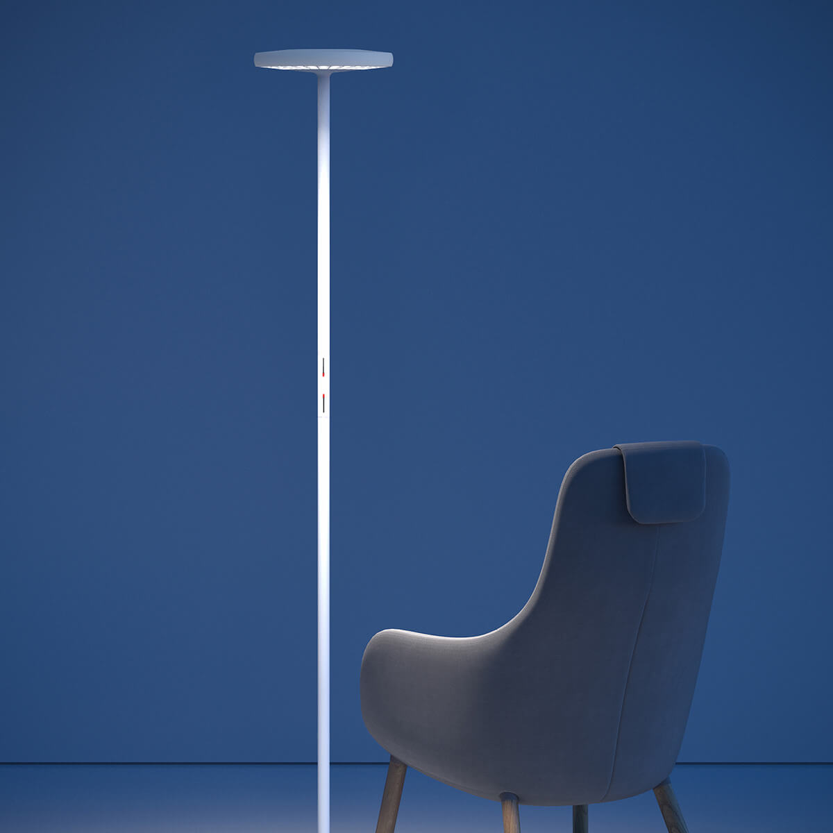 Rotaliana Sol F1 LED Stehleuchte, Struktur: weiß matt
