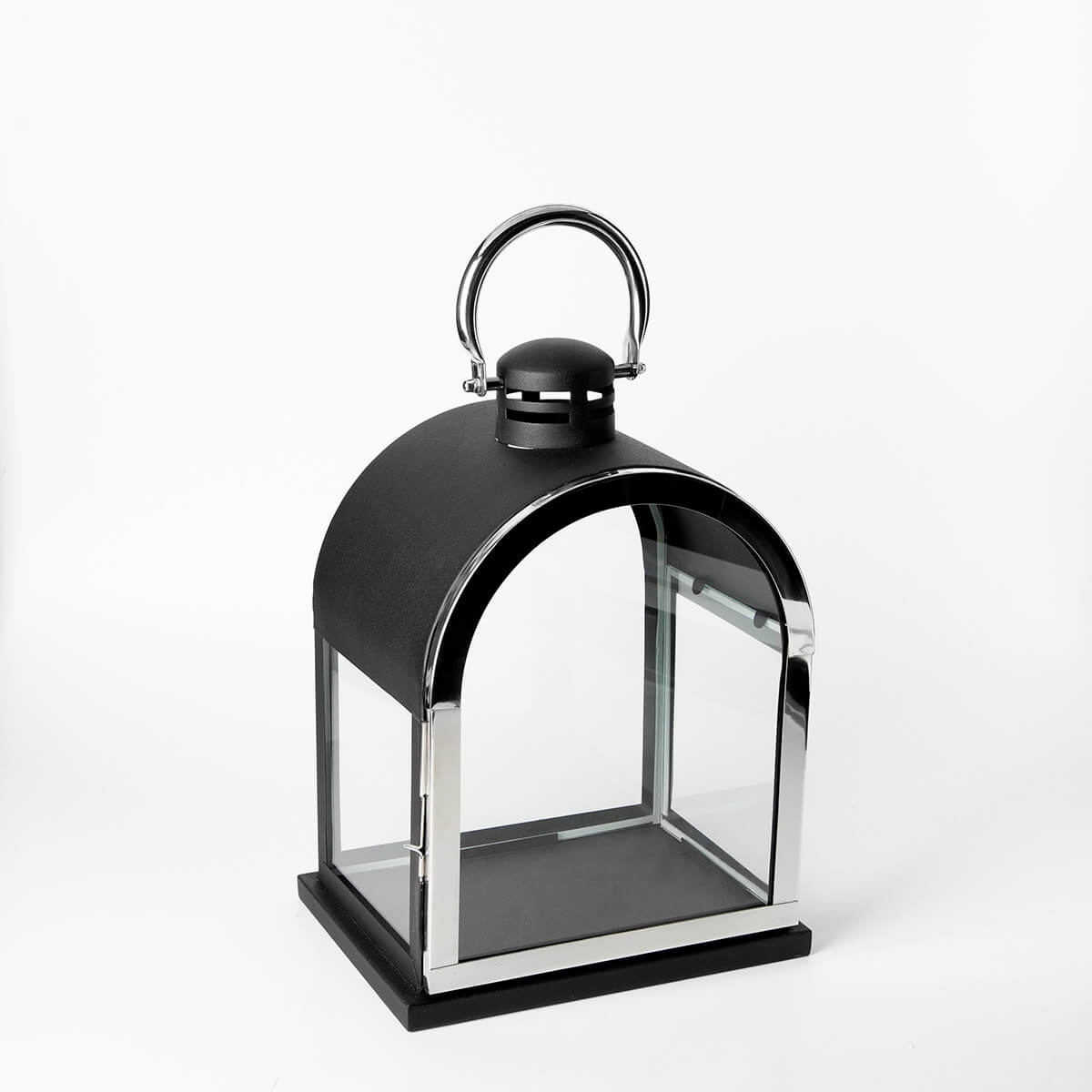 L.C. Wholesaler Laterne, Höhe: 45 cm, Silber / schwarz matt (©Leuchtenland.com)