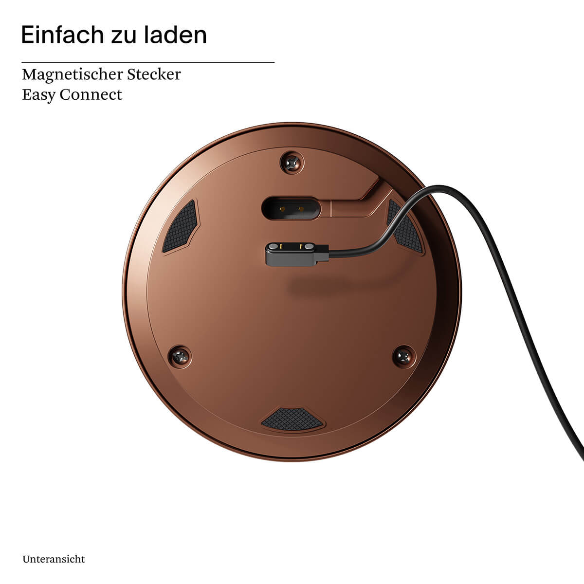 Sigor Numotion LED Akkuleuchte, Bronze eloxiert, Ladekabel mit magentischem Easy-Connect-Anschluss