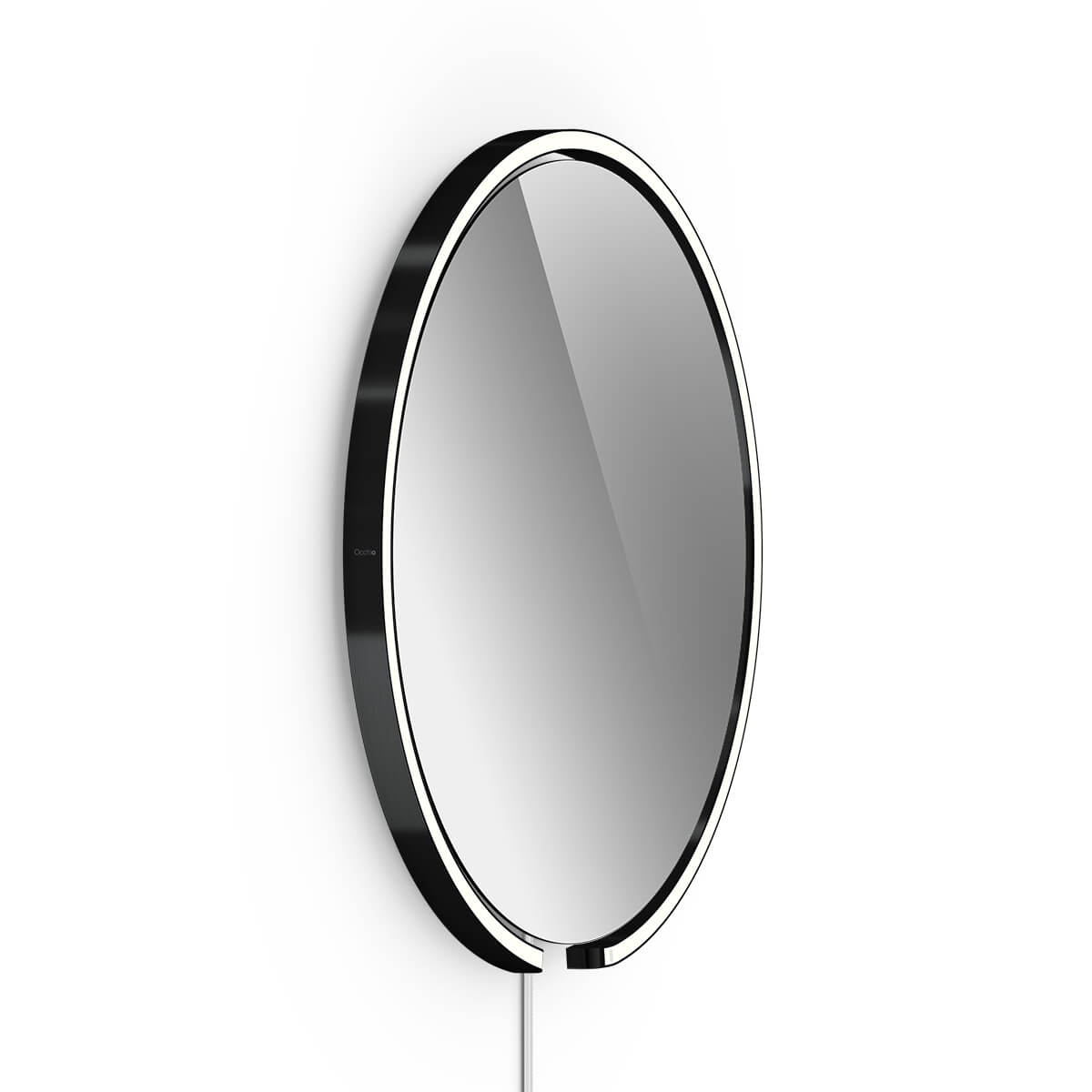 Occhio Mito sfera corda 60 wide Wand- / Spiegelleuchte, Spiegel getönt, black phantom
