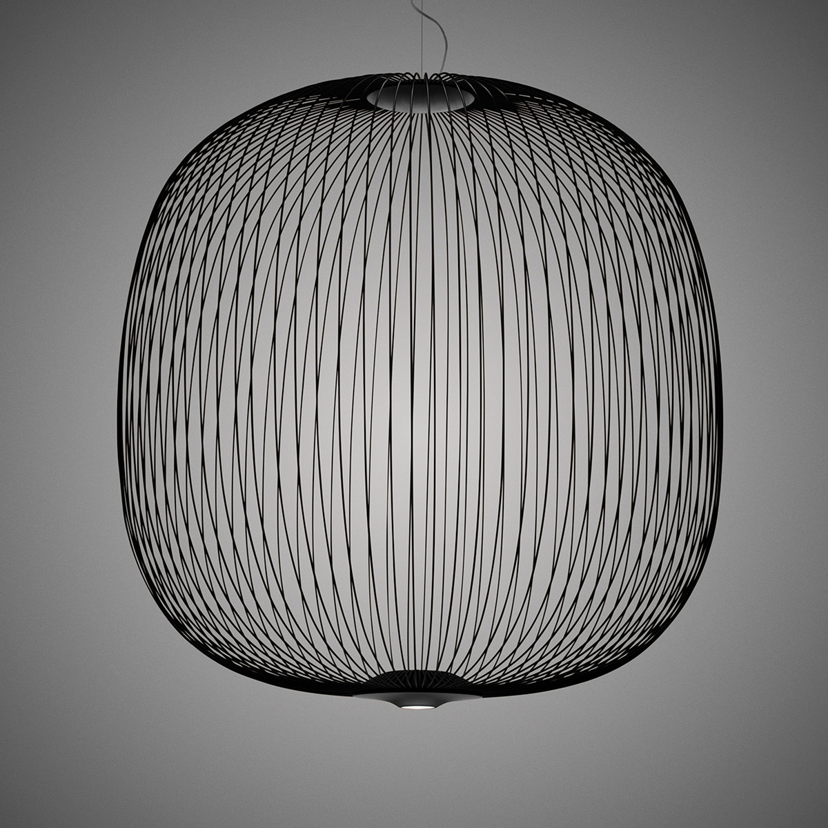 Foscarini Spokes 2 Large LED Sospensione, nero (schwarz)