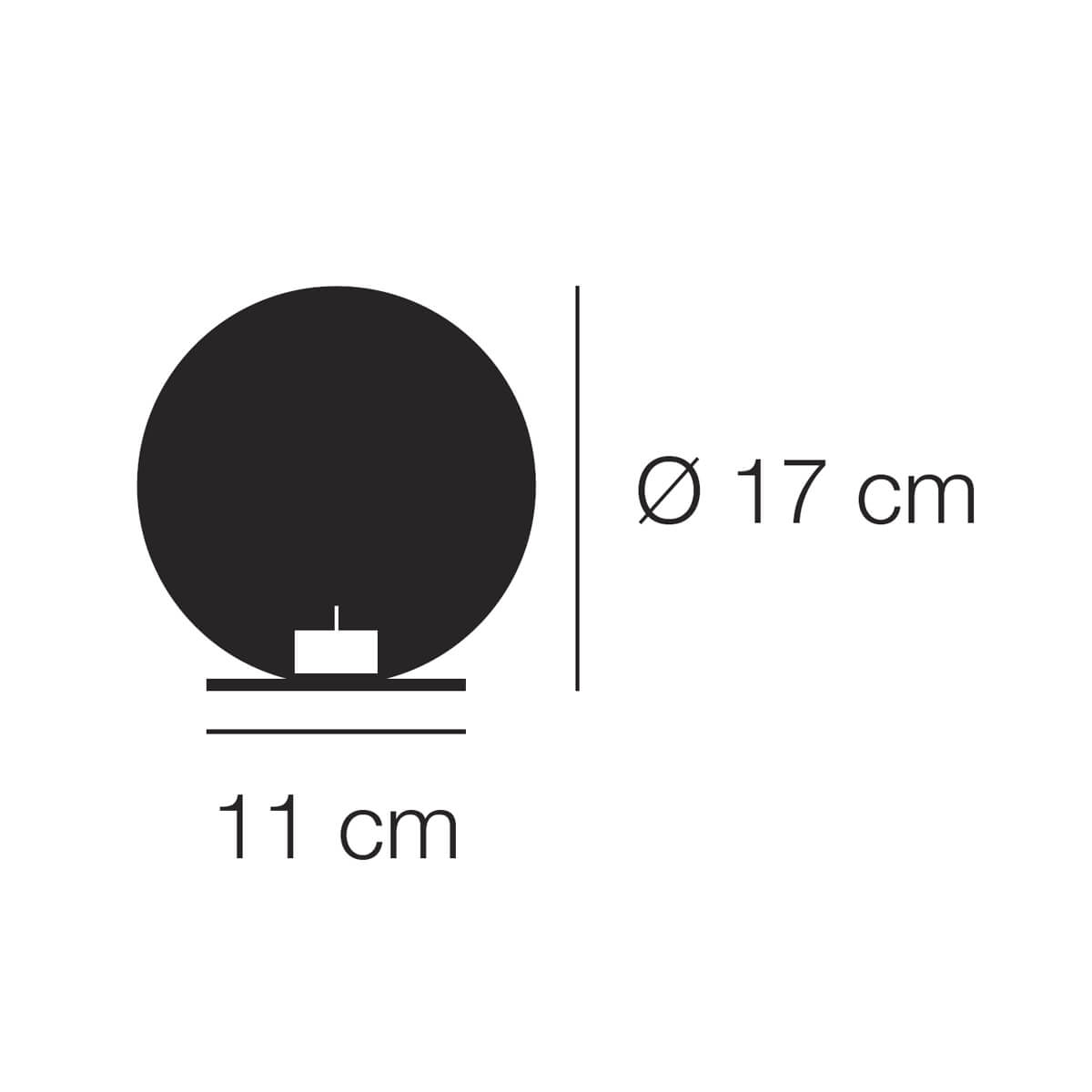 Catellani & Smith Luna Kerzenhalter, Maßzeichnung