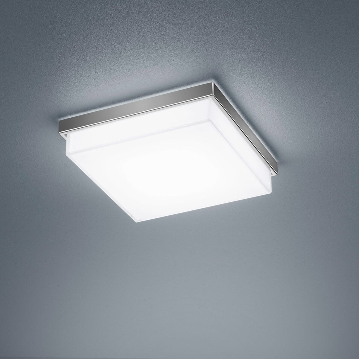 Helestra Cosi LED Deckenleuchte, mit Casambi-Modul, 21 x 21 cm, Nickel matt / Glas satiniert