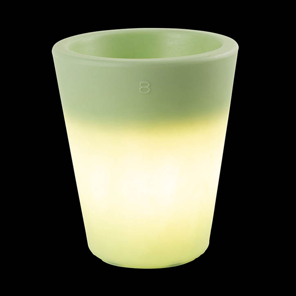 8 seasons design Shining Classic Pot S Pflanztopf / Dekoleuchte, mintgrün