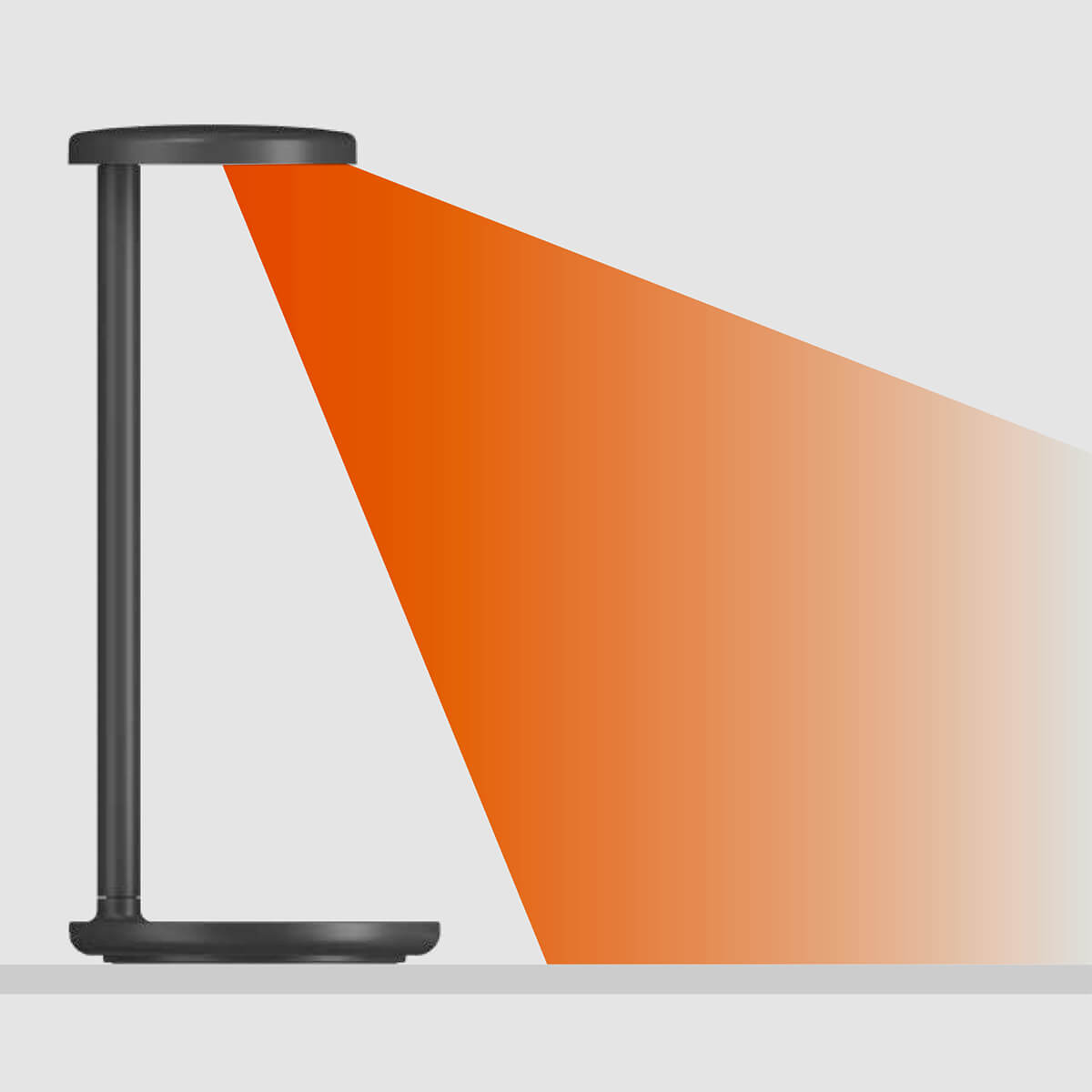 Flos Oblique LED Tischleuchte, Lichtverteilung
