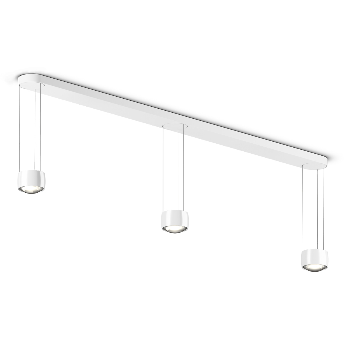 Occhio Sento E sospeso tre up LED Pendelleuchte, 2700 K, variabel, weiß glänzend