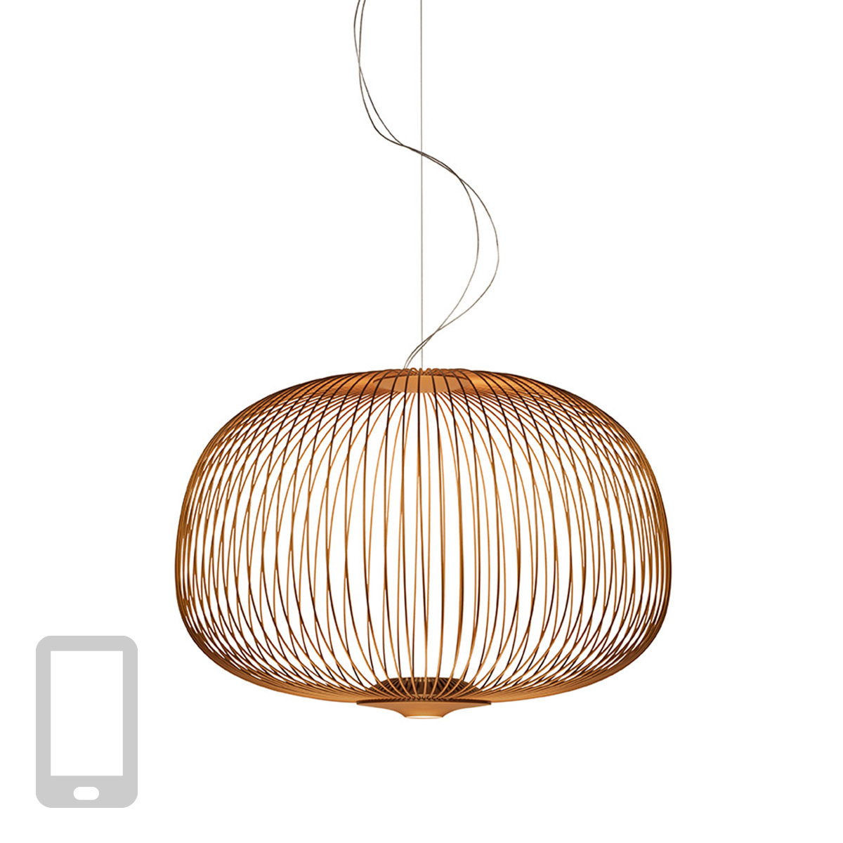 Foscarini Spokes 3 MyLight LED Sospensione, rame (Kupfer)