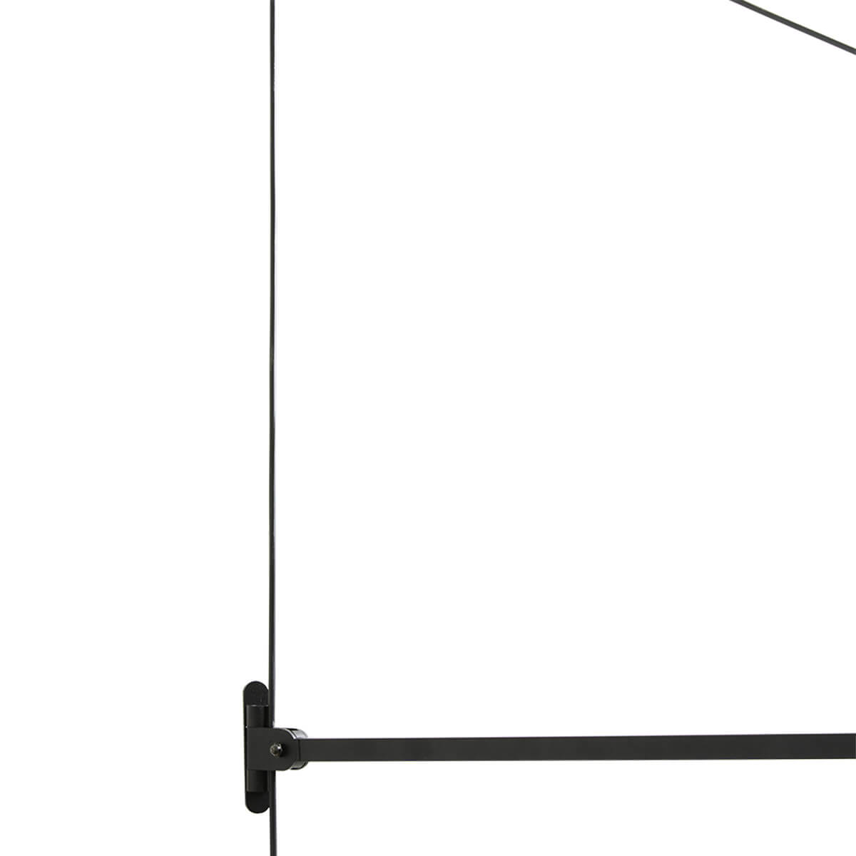 Nemo Swan LED Parete, schwarz matt, Kabelführung