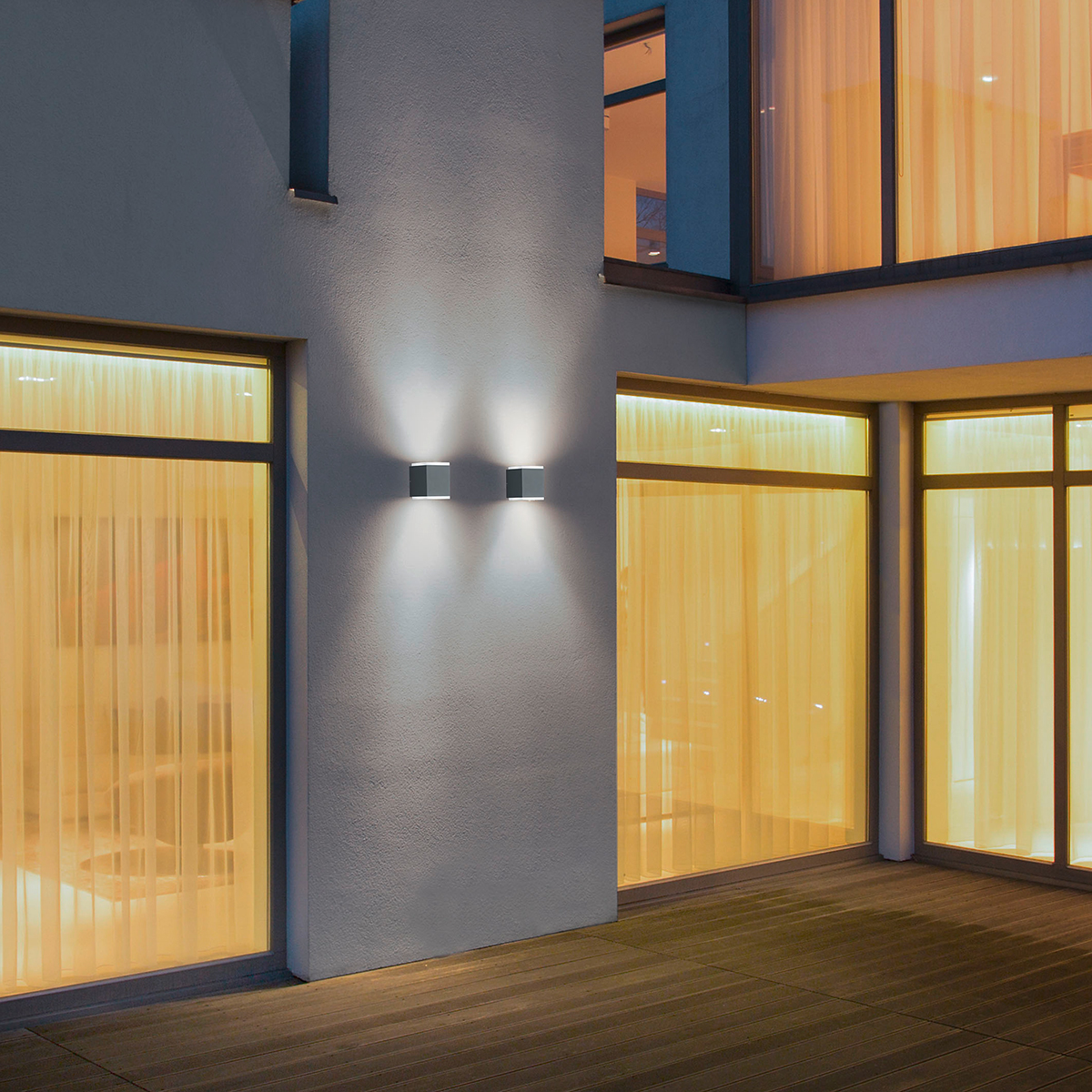 Helestra Kibo LED Außenwandleuchte, graphit