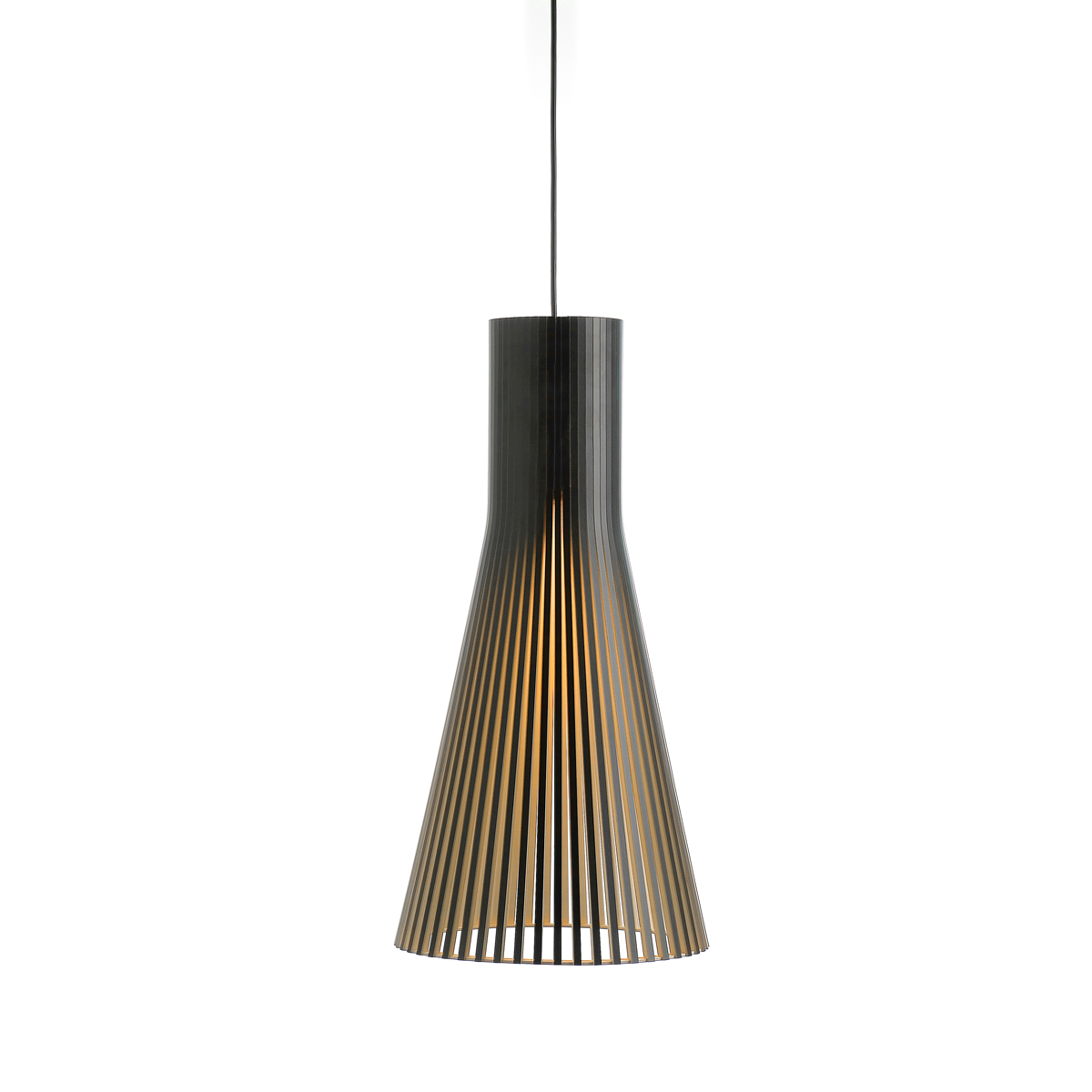 Secto Design Secto 4200 Pendelleuchte, schwarz laminiert, Kabel: schwarz