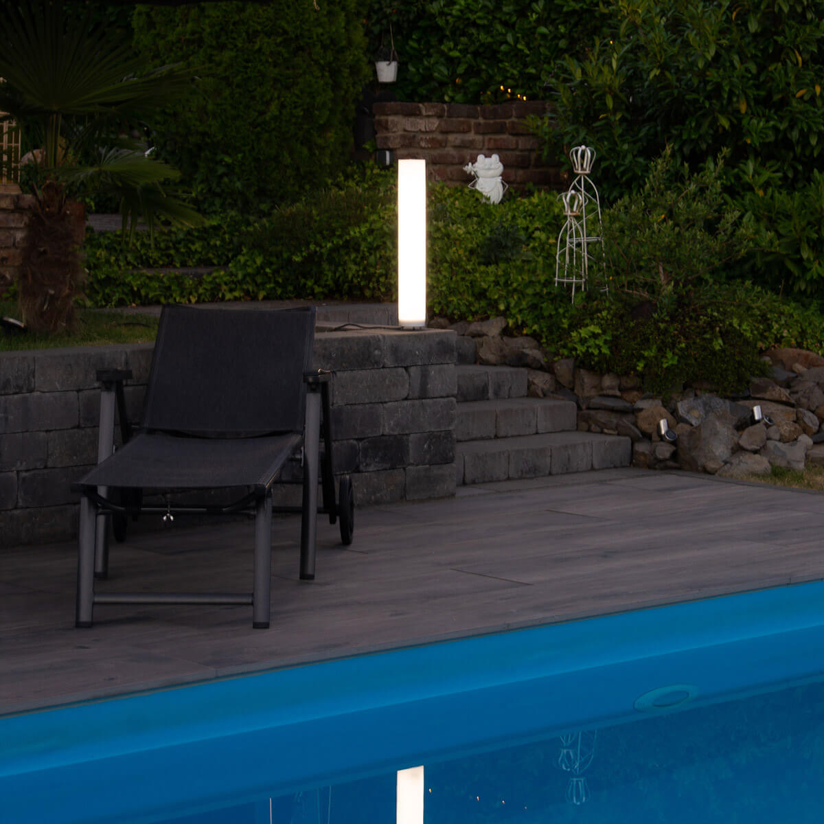 Epstein-Design Light Stick LED Stehleuchte / Lichtsäule, Höhe: 65 cm, weiß