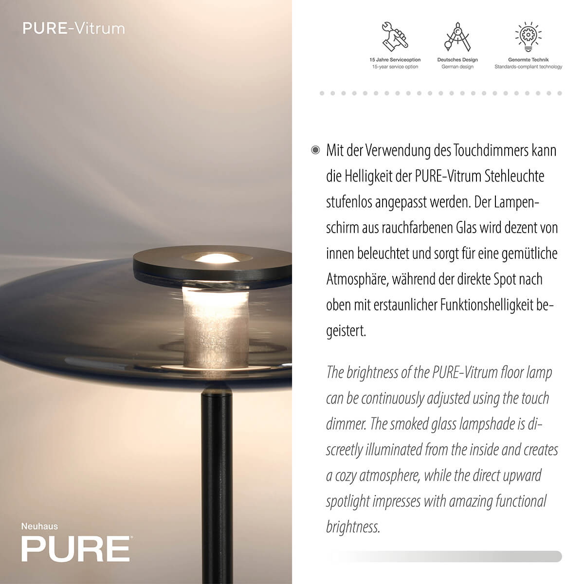 Neuhaus PURE Vitrum LED Stehleuchte