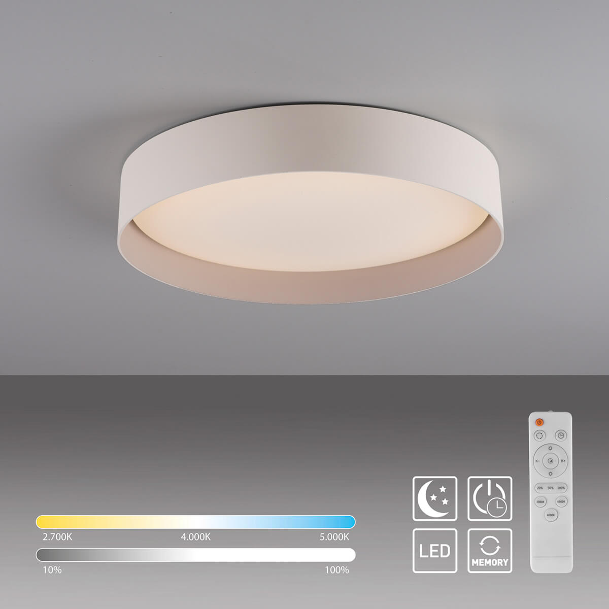 Tavoli LED Deckenleuchte, Ø: 39 cm