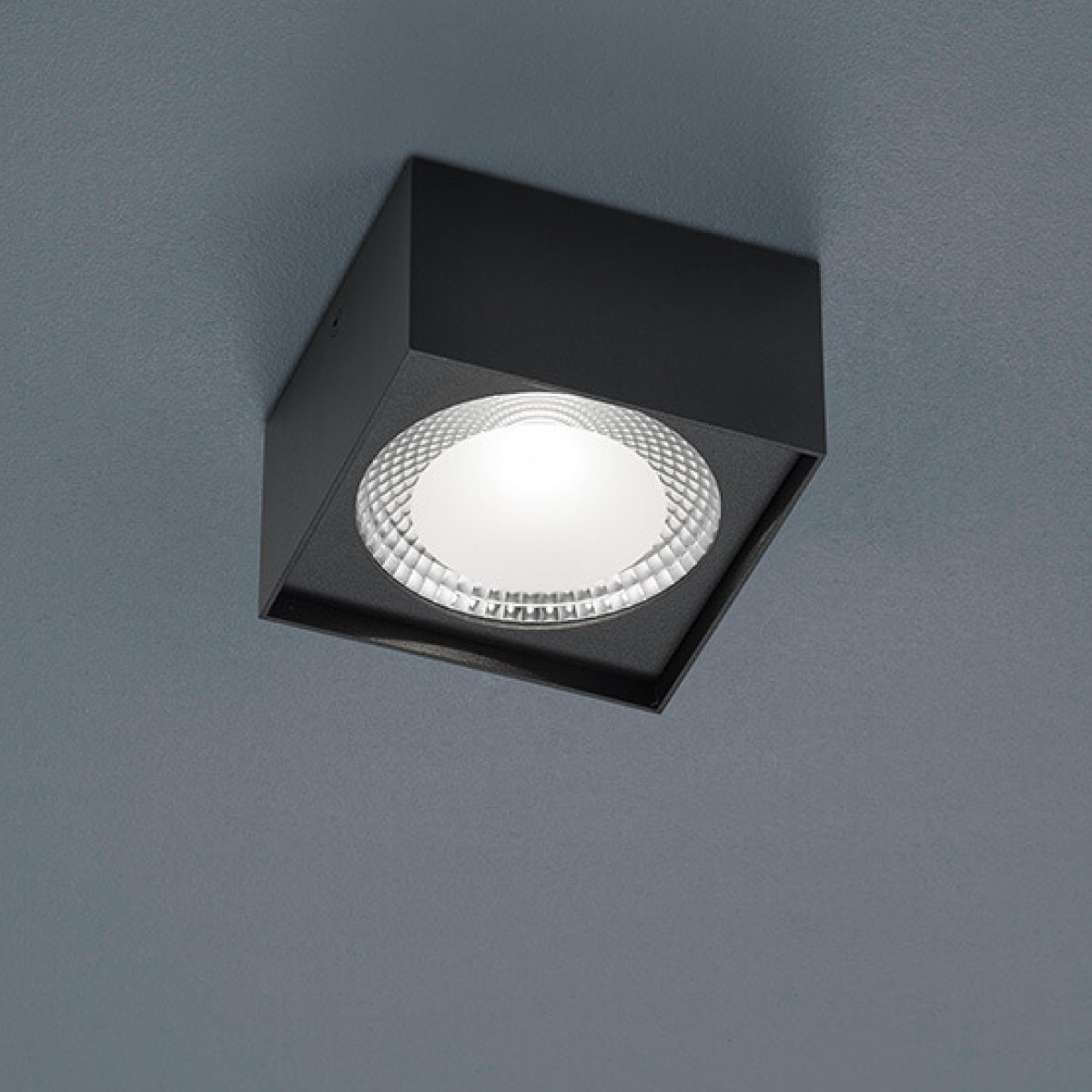 Helestra Kari LED Deckenleuchte, eckig, schwarz matt