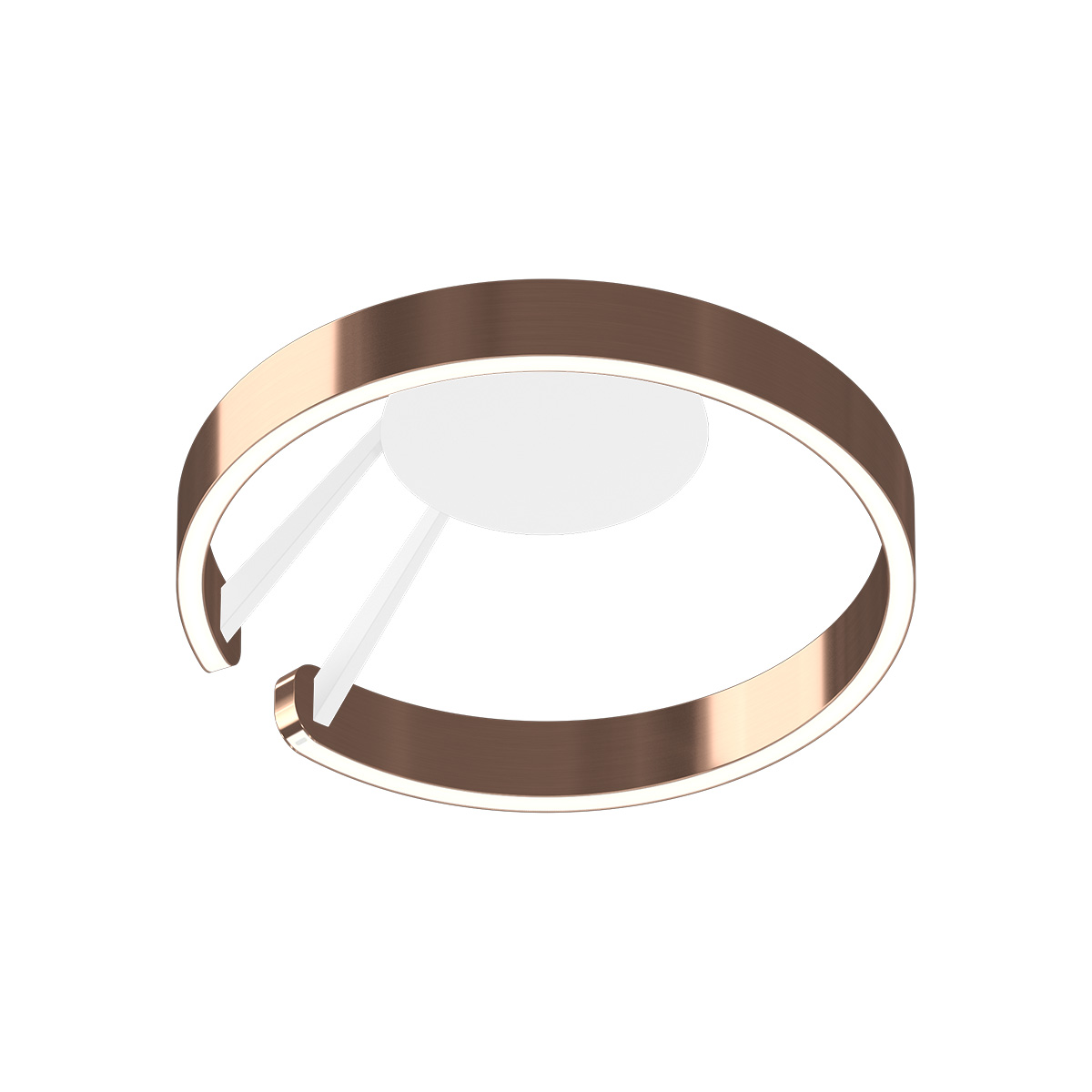 Occhio Mito aura 40 narrow LED Deckenleuchte, Base: weiß matt, Roségold
