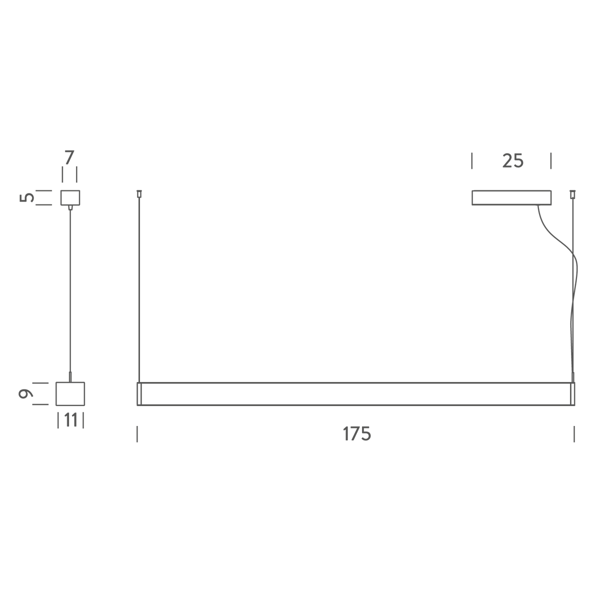 Nemo Tru Horizontal Down & Down Sospensione