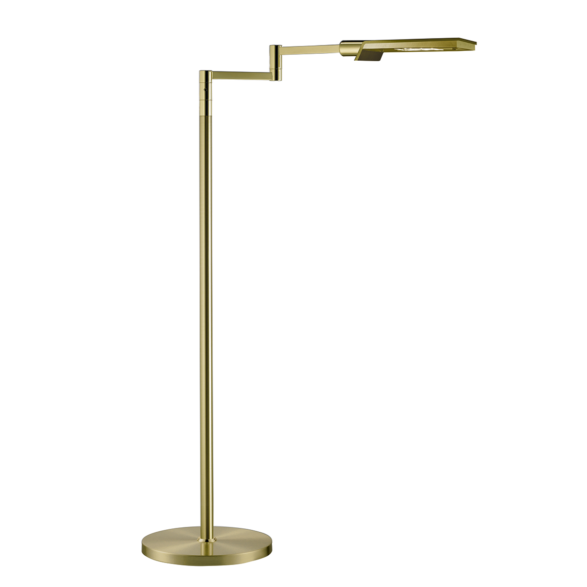 B+M Leuchten Tizian LED Leseleuchte, Messing matt / poliert