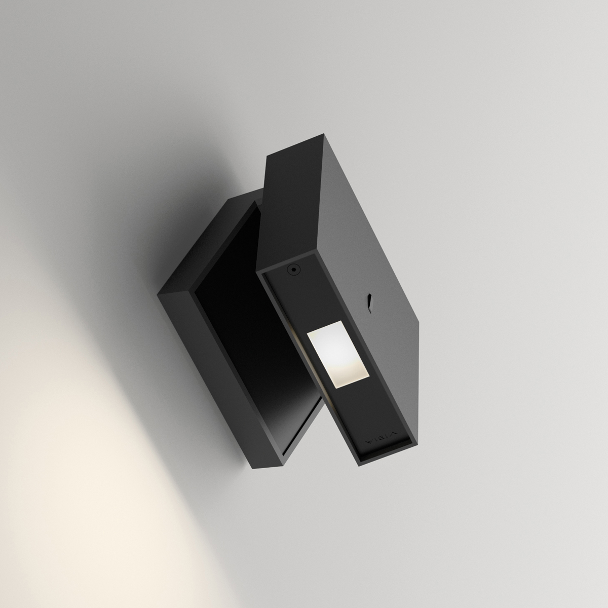 Vibia Alpha 7940 Wandleuchte, graphitgrau matt / schwarz