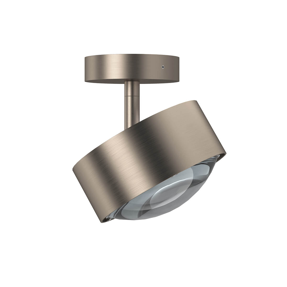 Top Light Puk Maxx Turn LED Up & Down Deckenleuchte, Gehäuse, Nickel matt, mit Linse klar (nicht inbegriffen)